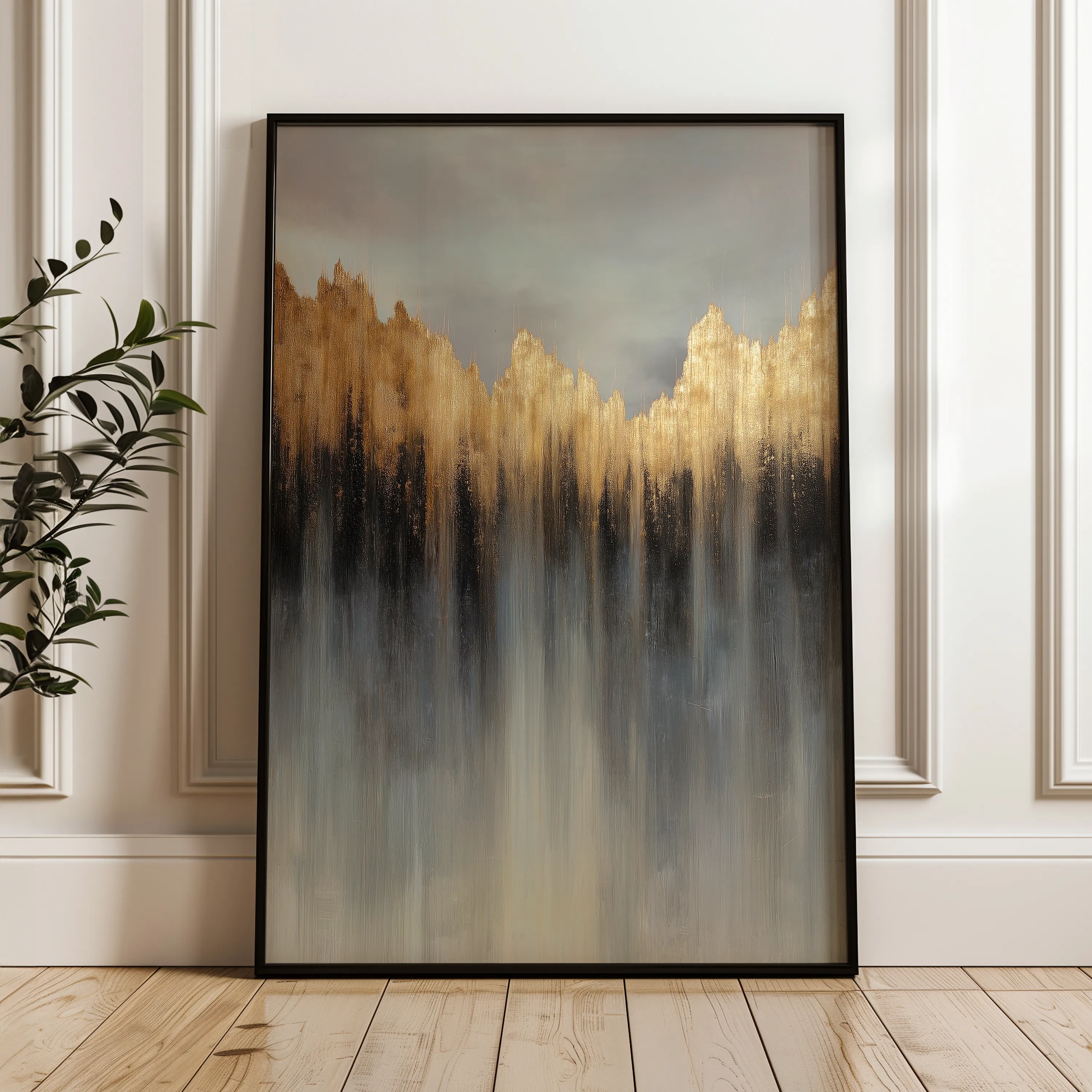Abstract 1802 Canvas Art 60 x 40 cm / Black