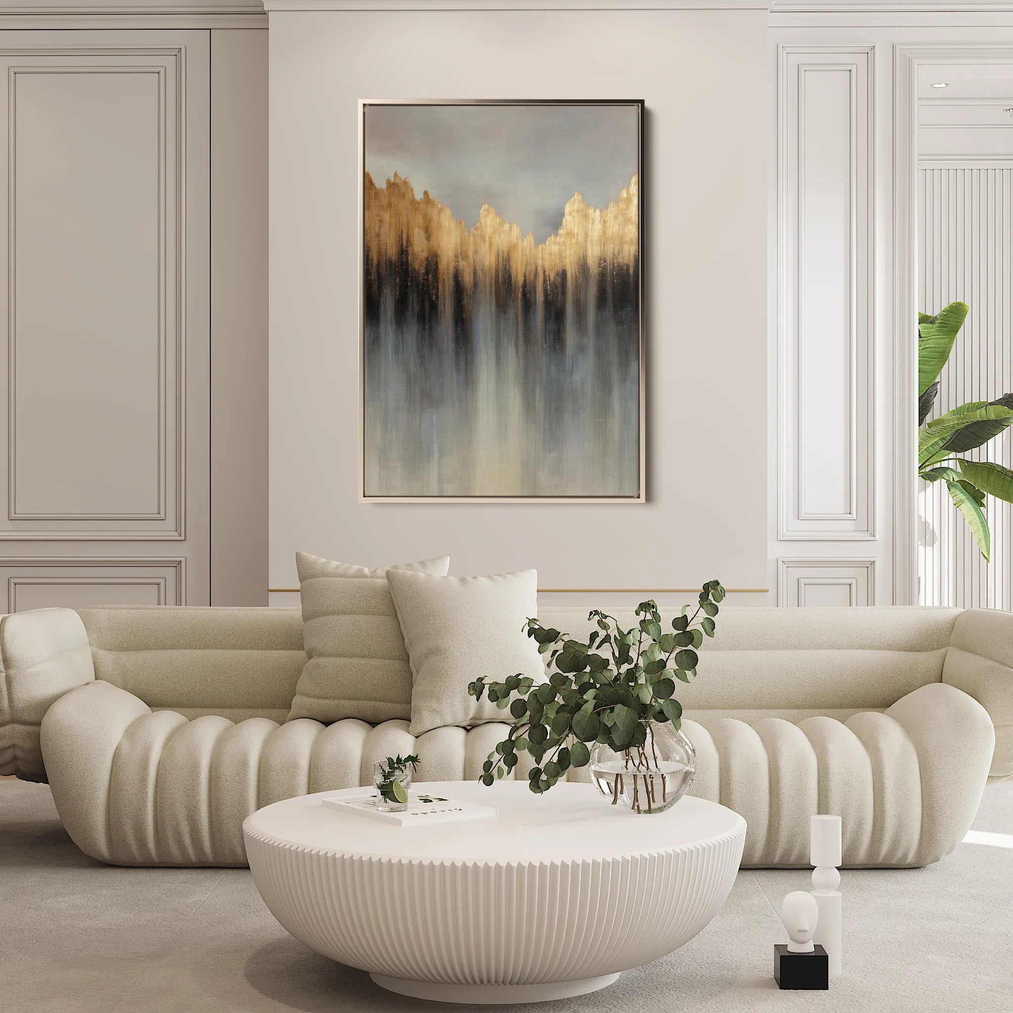Abstract 1802 Canvas Art 60 x 40 cm / Black