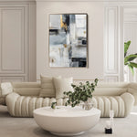 Abstract 1803 Canvas Art 60 x 40 cm / Black