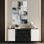 Abstract 1803 Canvas Art 60 x 40 cm / Black