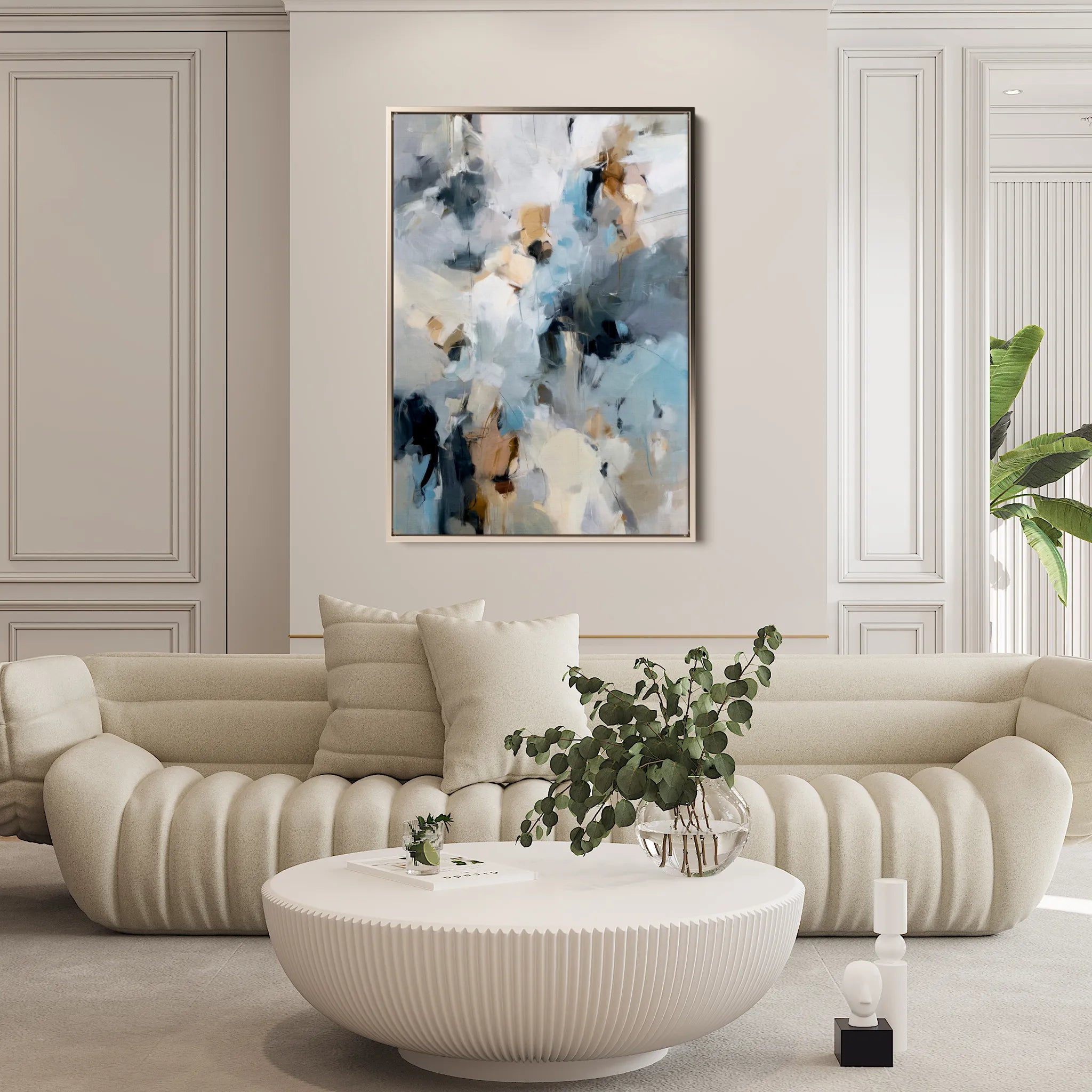 Abstract 1804 Canvas Art 60 x 40 cm / Black