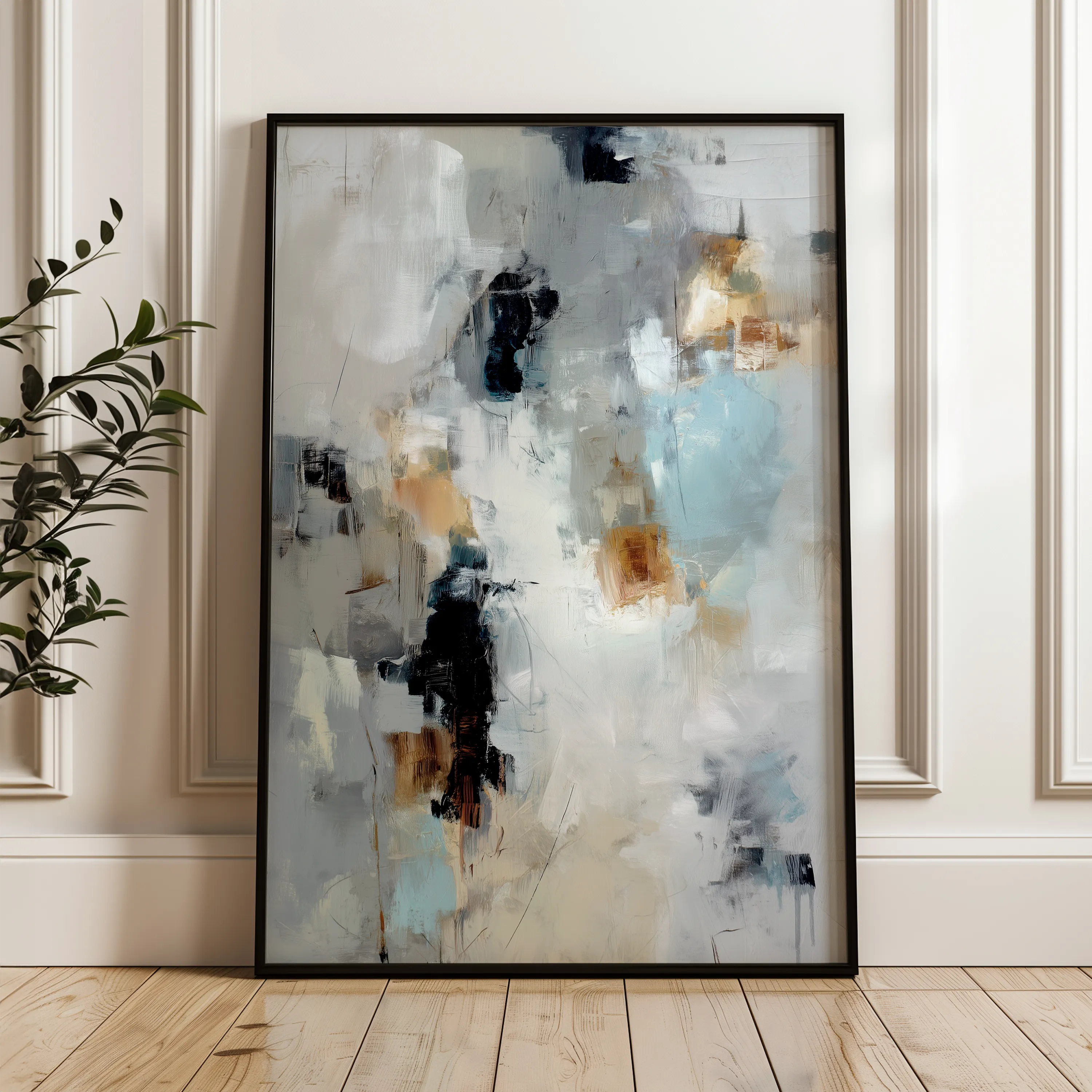 Abstract 1805 Canvas Art 60 x 40 cm / Black