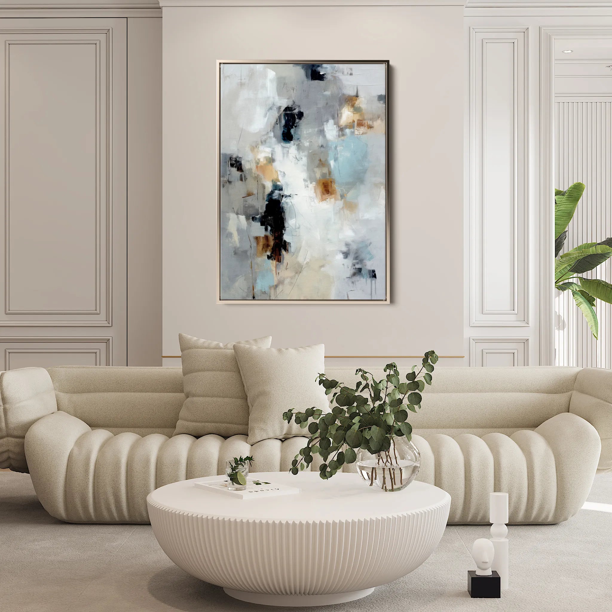 Abstract 1805 Canvas Art 60 x 40 cm / Black