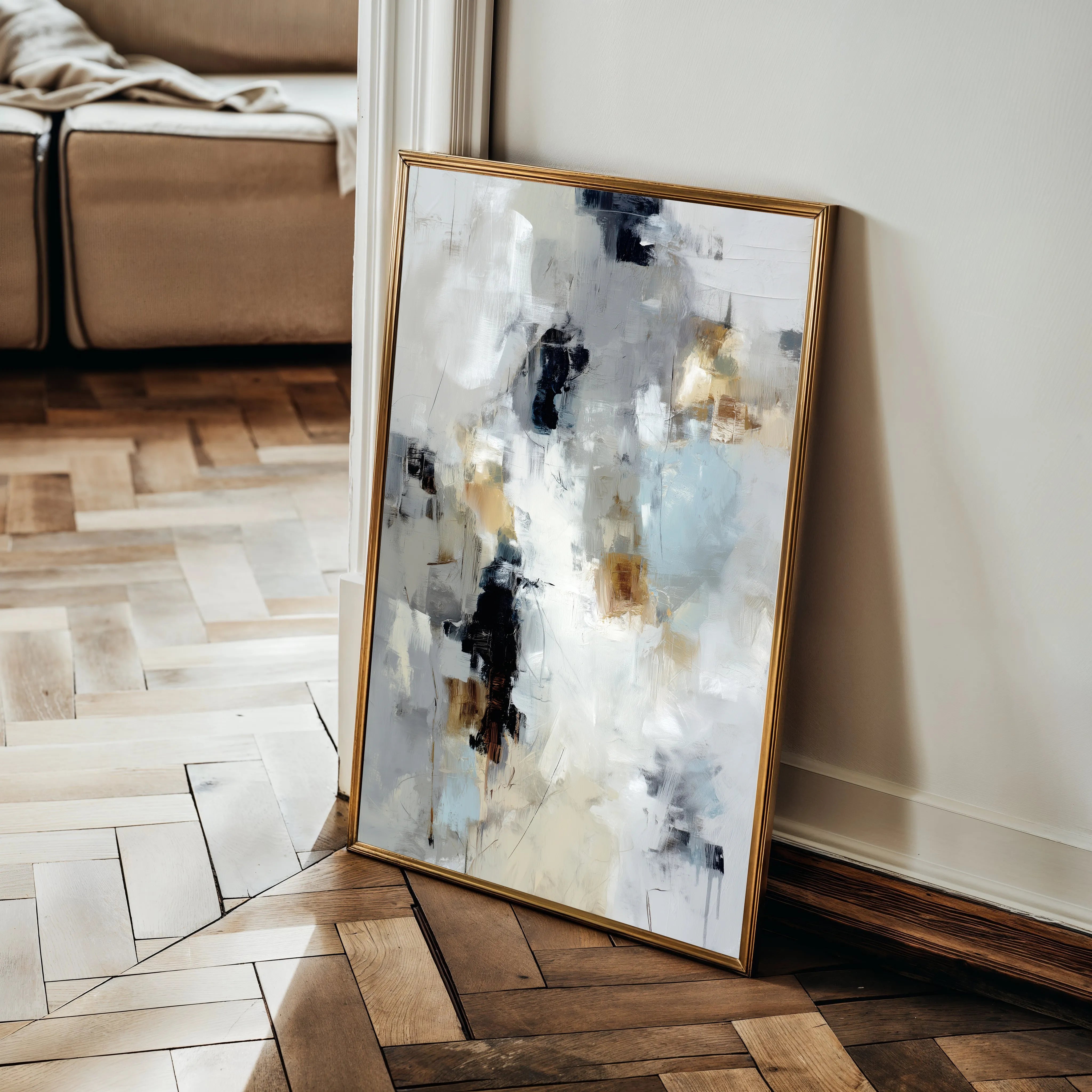 Abstract 1805 Canvas Art 60 x 40 cm / Black