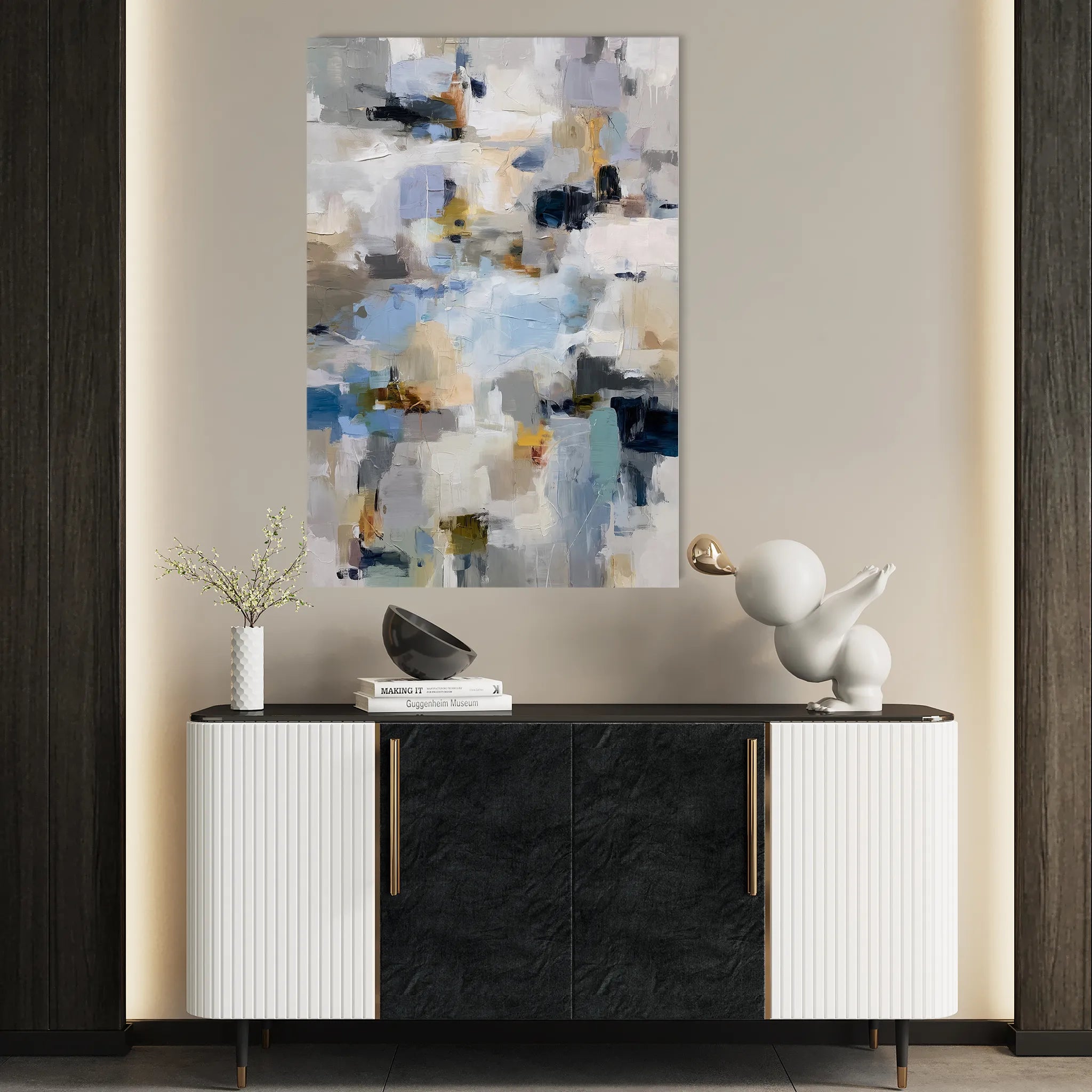 Abstract 1806 Canvas Art 60 x 40 cm / Black