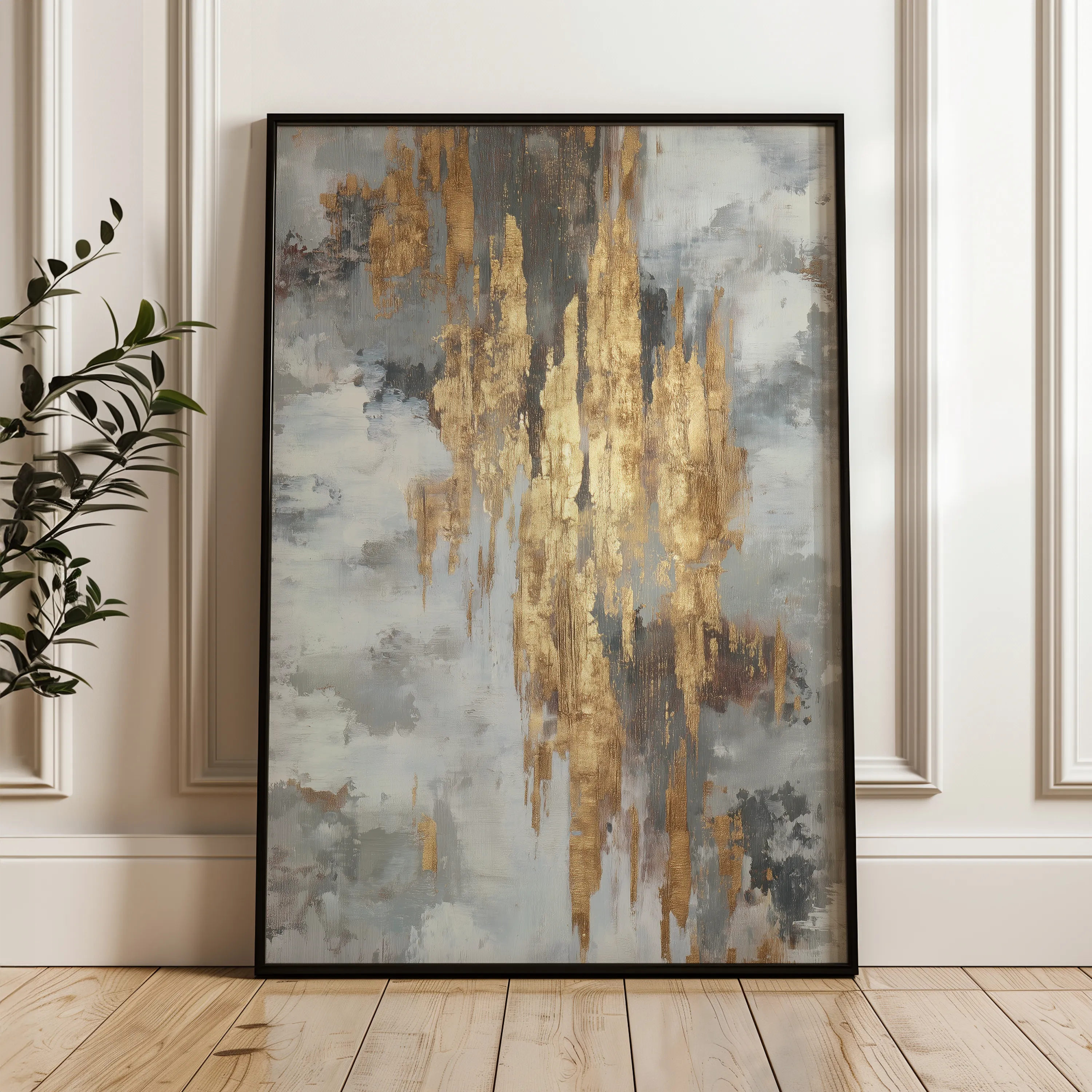 Abstract 1809 Canvas Art 60 x 40 cm / Black