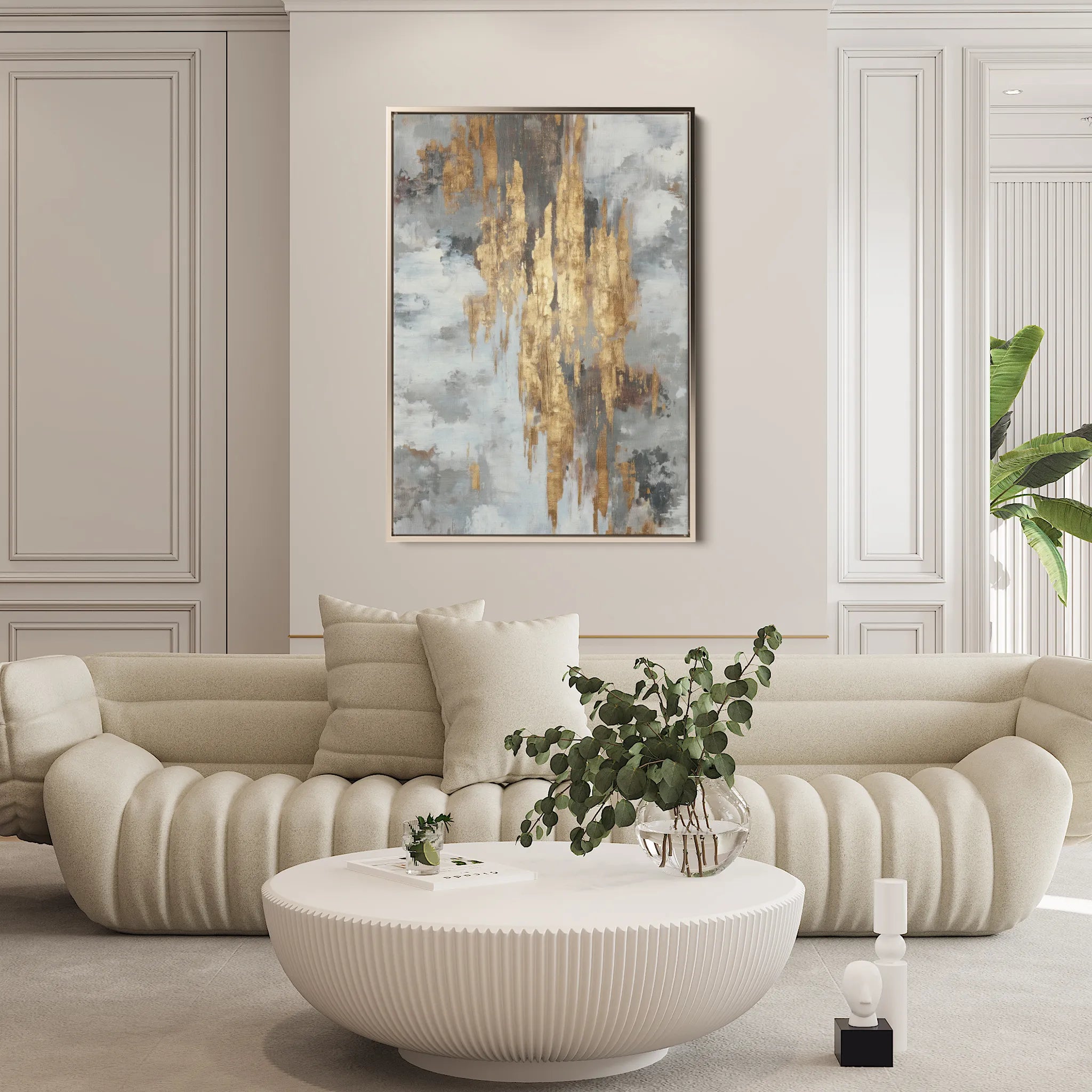 Abstract 1809 Canvas Art 60 x 40 cm / Black