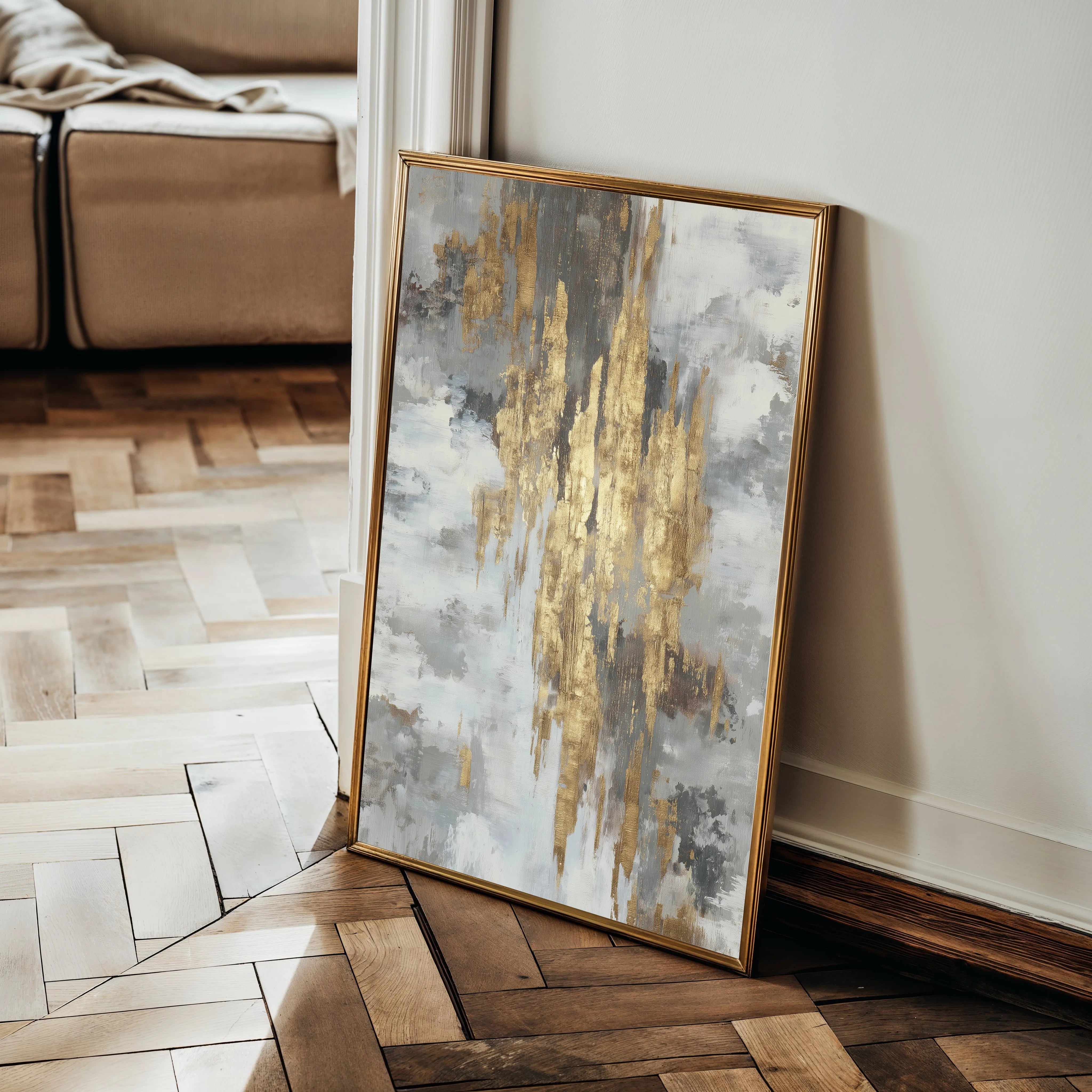 Abstract 1809 Canvas Art 60 x 40 cm / Black