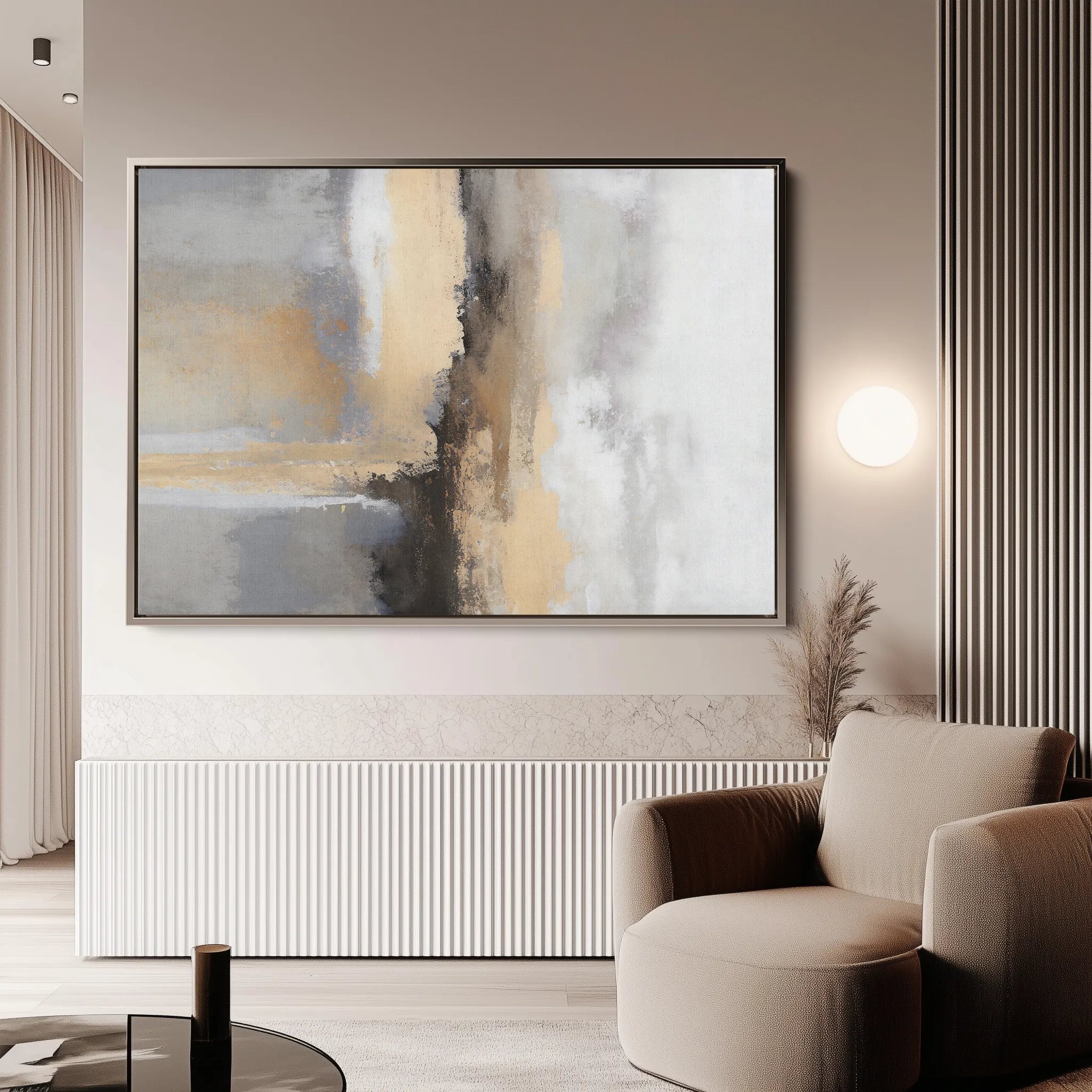 Abstract 181 Canvas Art 60 x 40 cm / Black