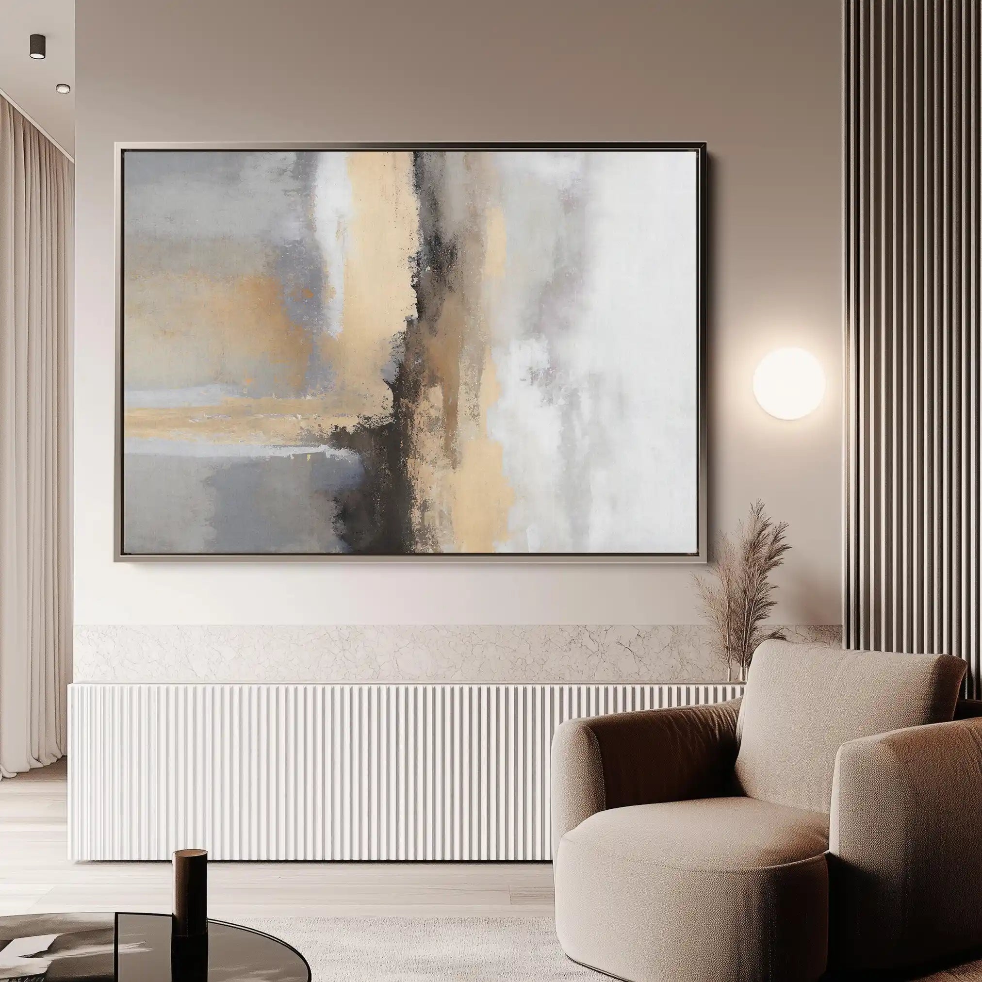 Abstract 181 Canvas Art 60 x 40 cm / Black