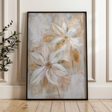 Floral 181 Canvas Art 60 x 40 cm / Black