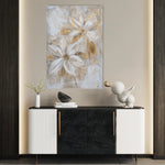 Floral 181 Canvas Art 60 x 40 cm / Black