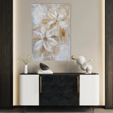 Floral 181 Canvas Art 60 x 40 cm / Black