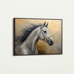 Horses 181 Canvas Art 60 x 40 cm / Black