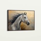 Horses 181 Canvas Art 60 x 40 cm / Black