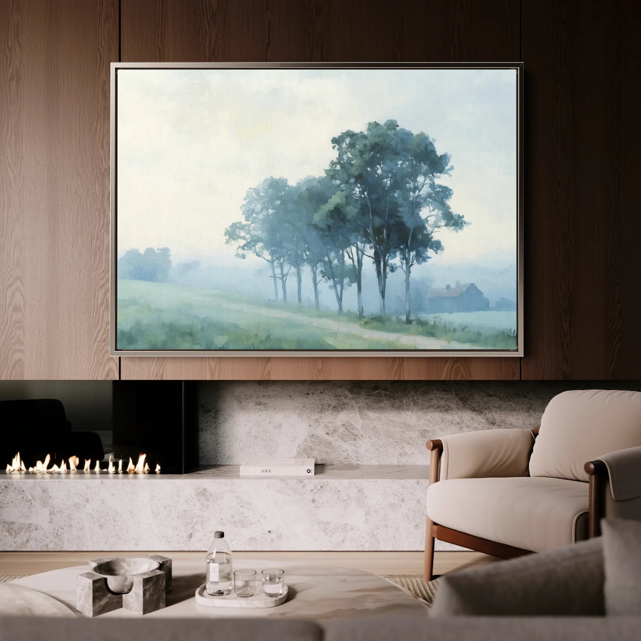 Landscape 181 Canvas Art 60 x 40 cm / Black