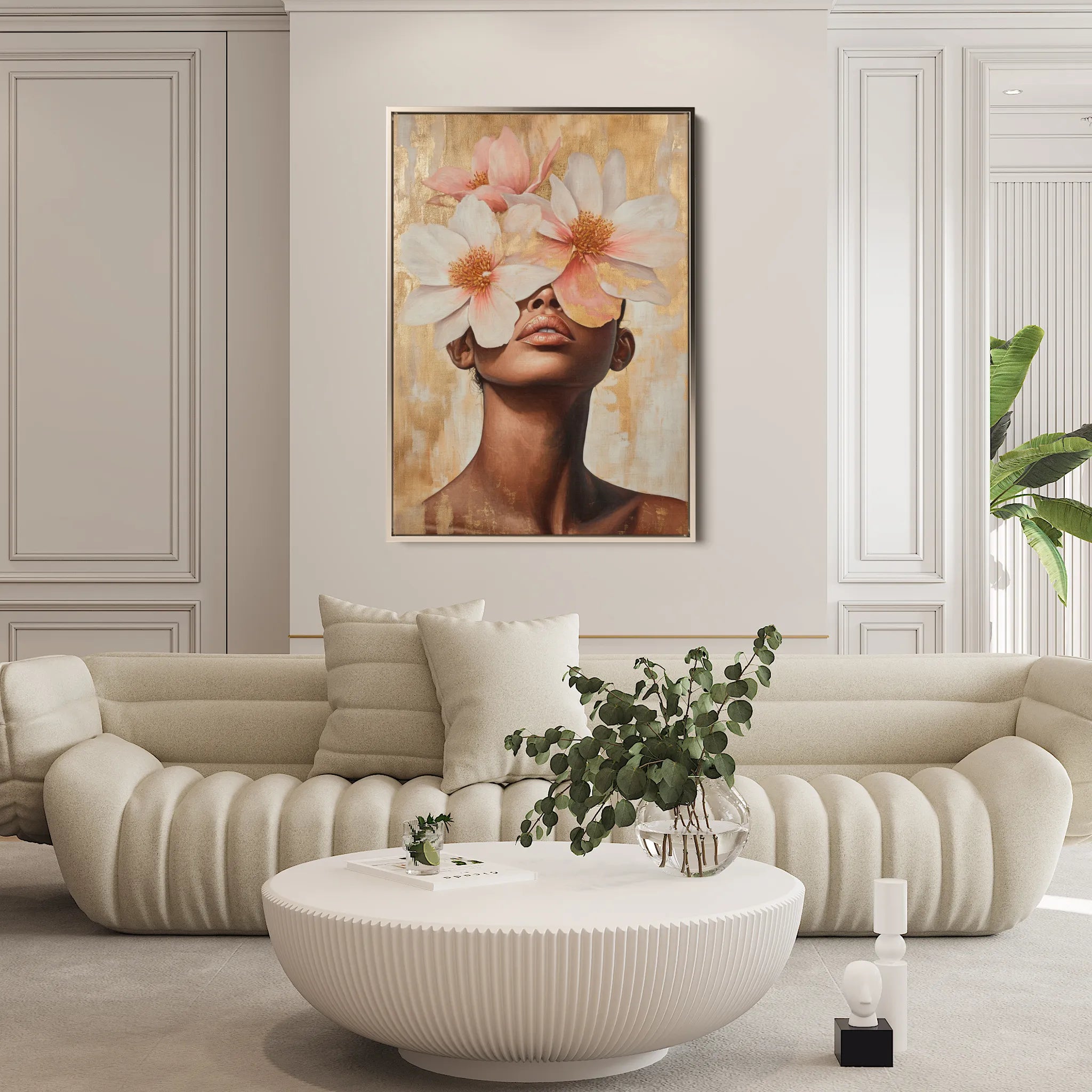 Portrait 181 Canvas Art 60 x 40 cm / Black