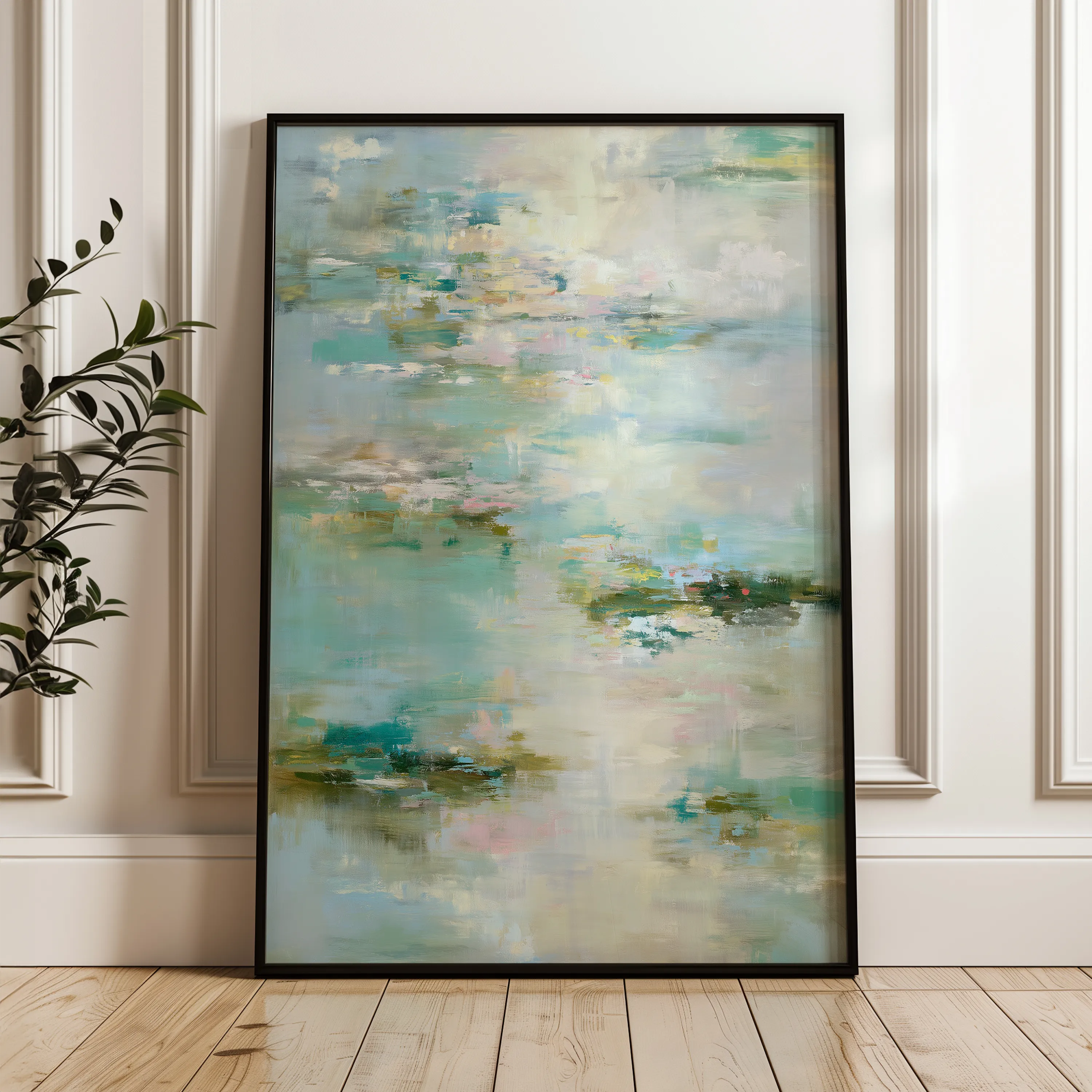 Abstract 1811 Canvas Art 60 x 40 cm / Black
