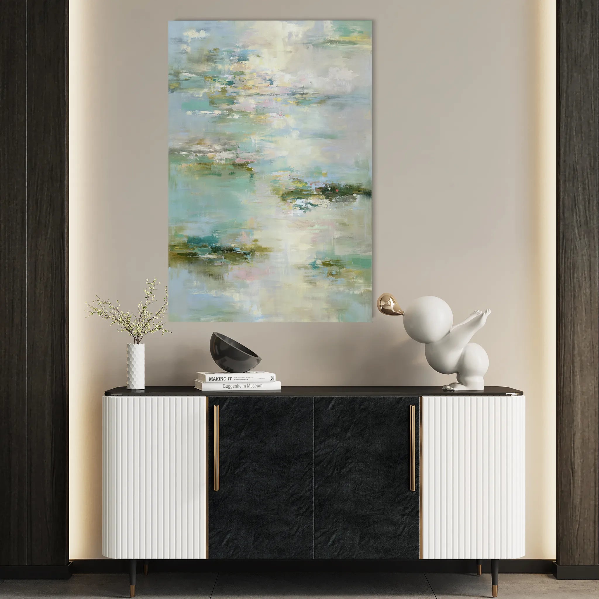 Abstract 1811 Canvas Art 60 x 40 cm / Black