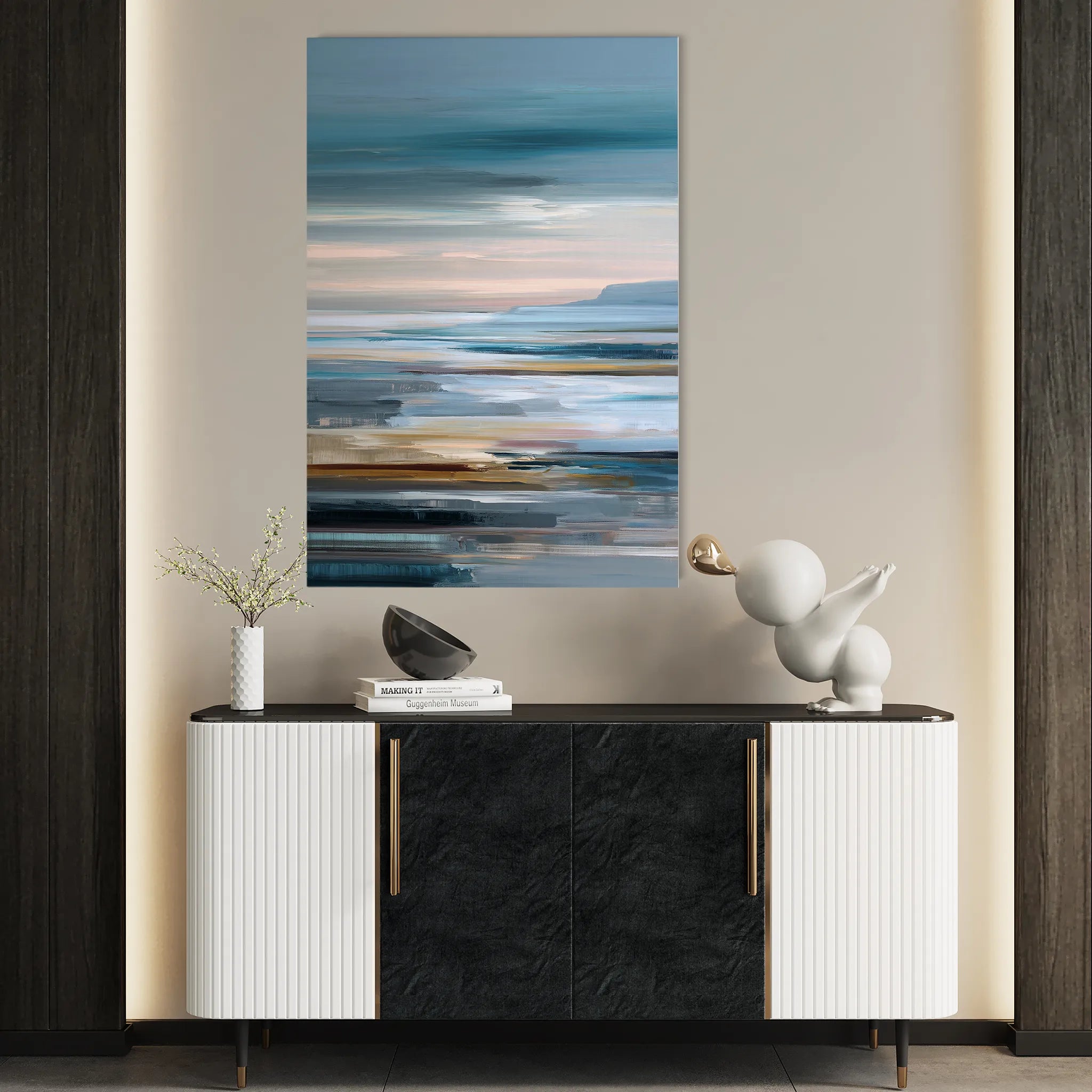 Abstract 1812 Canvas Art 60 x 40 cm / Black