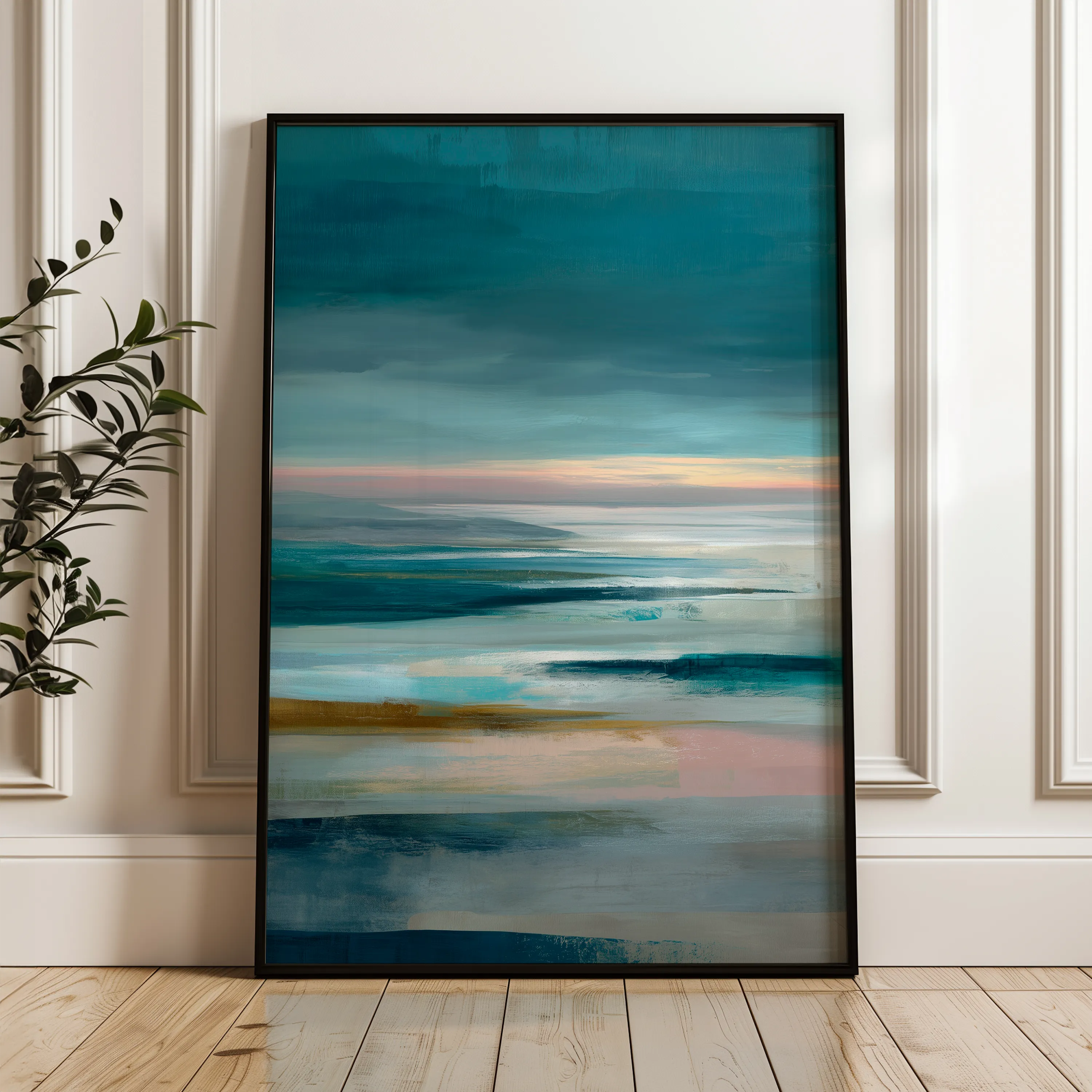 Abstract 1813 Canvas Art 60 x 40 cm / Black