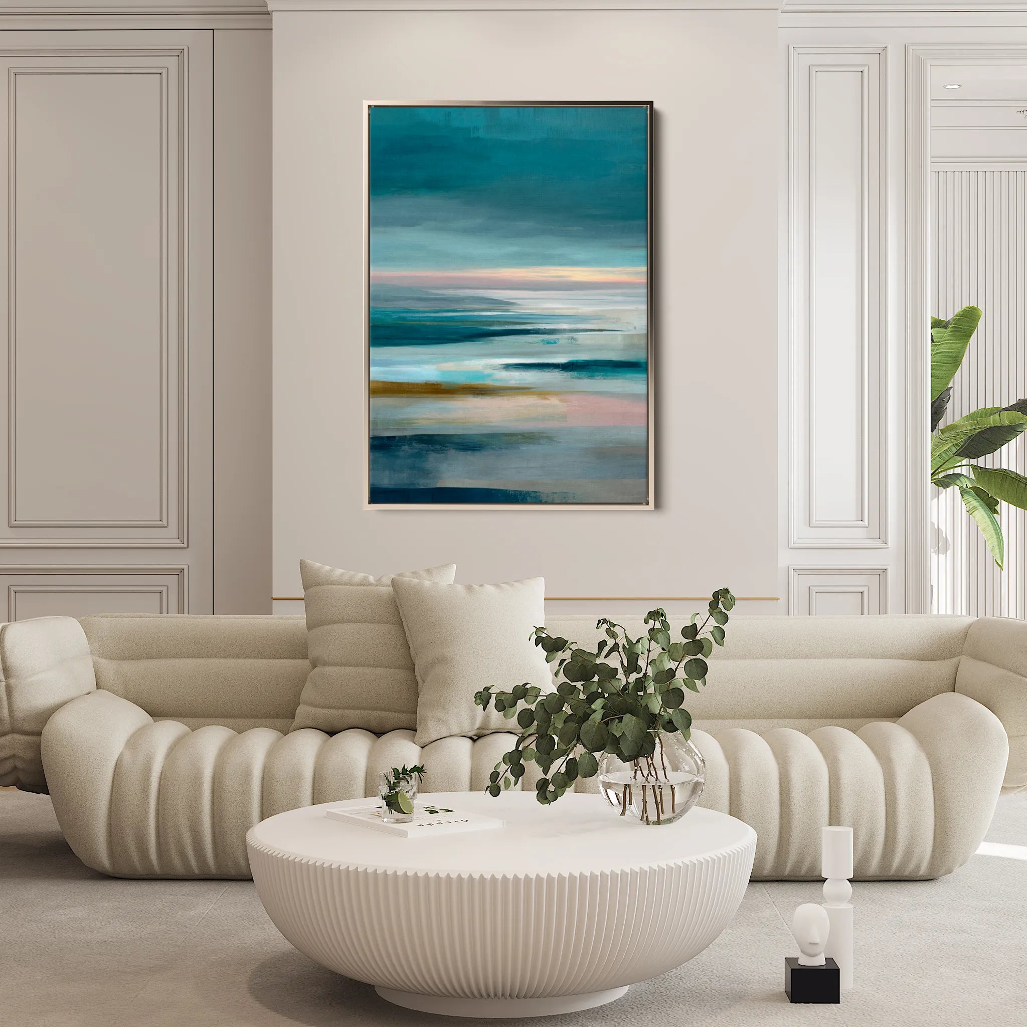 Abstract 1813 Canvas Art 60 x 40 cm / Black