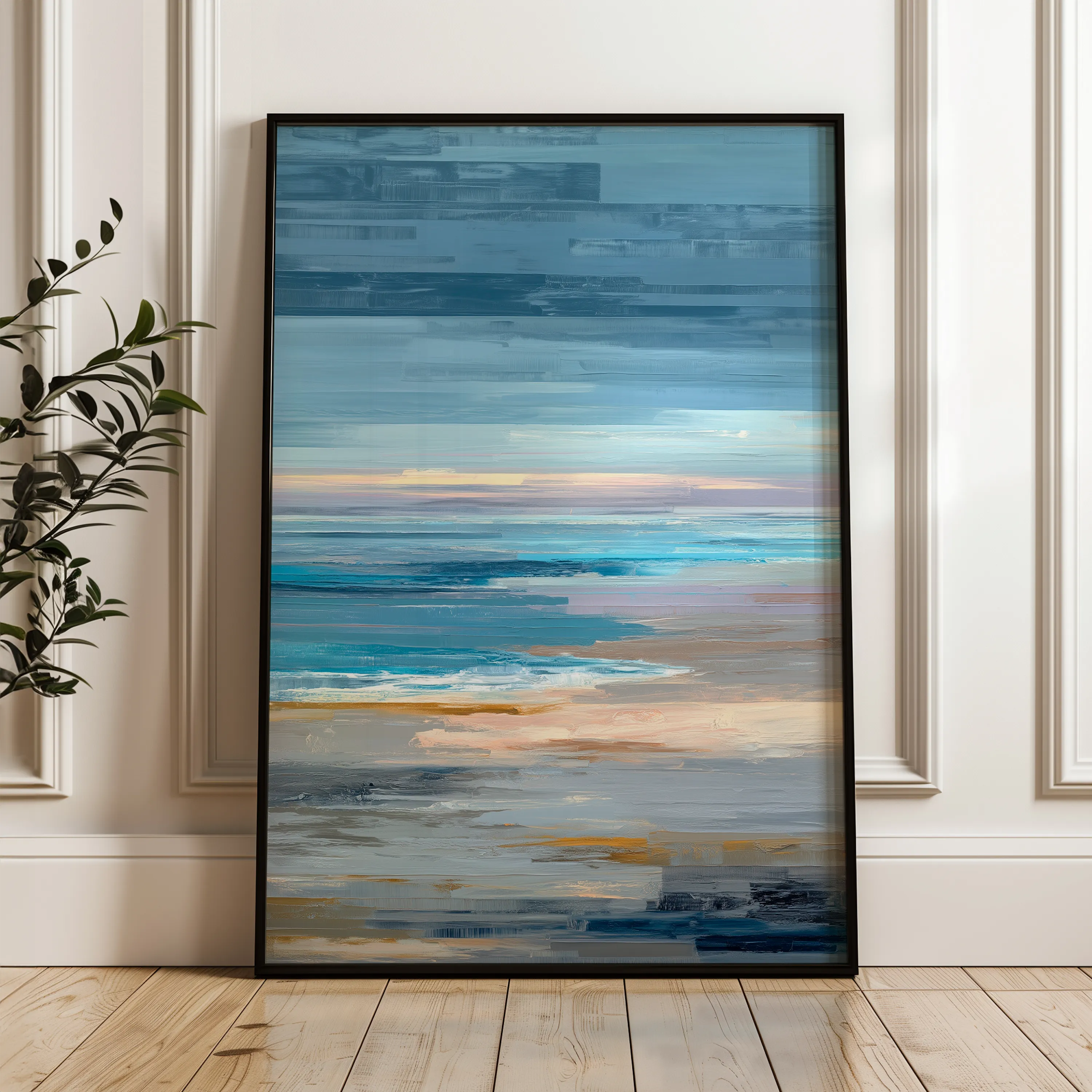 Abstract 1814 Canvas Art 60 x 40 cm / Black