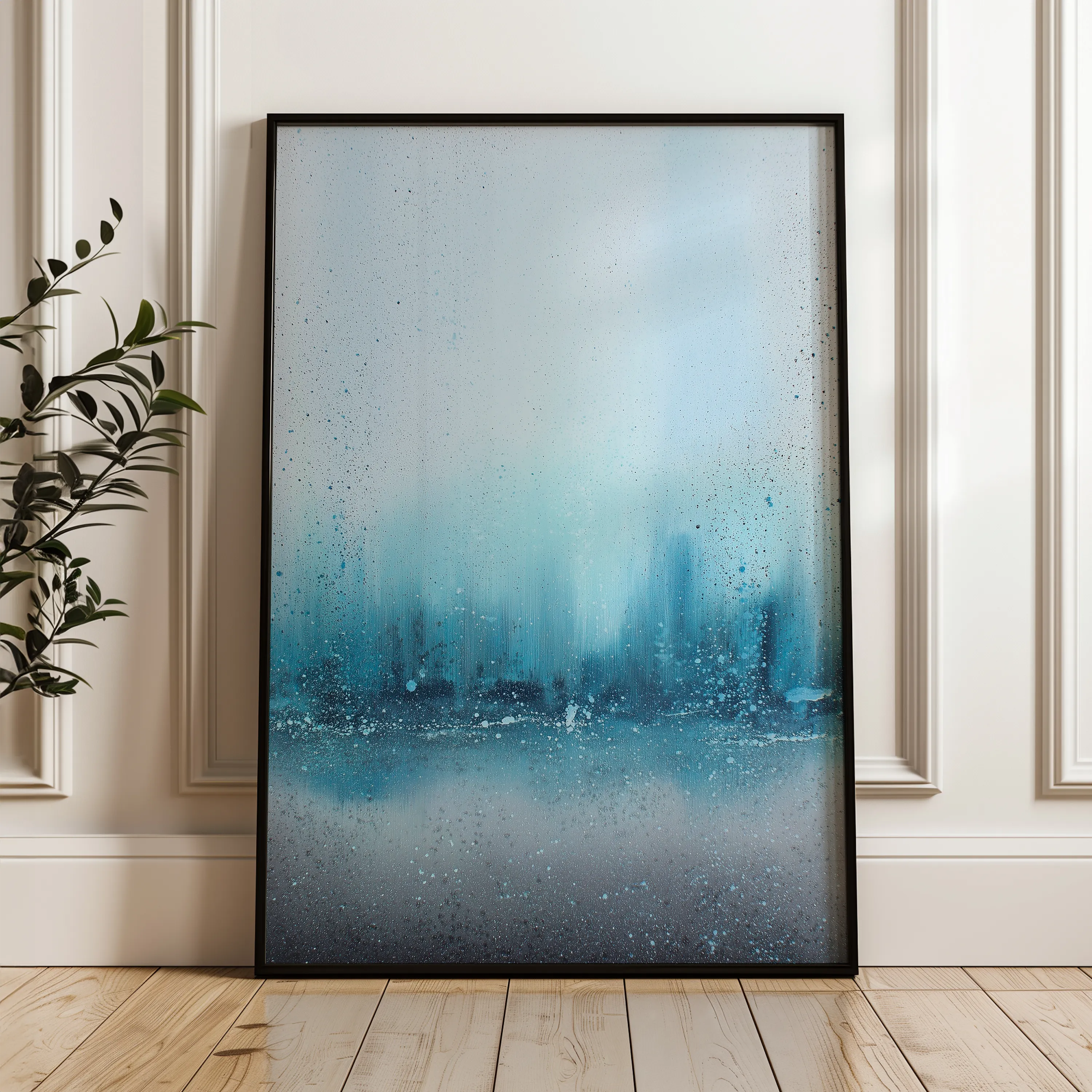 Abstract 1815 Canvas Art 60 x 40 cm / Black