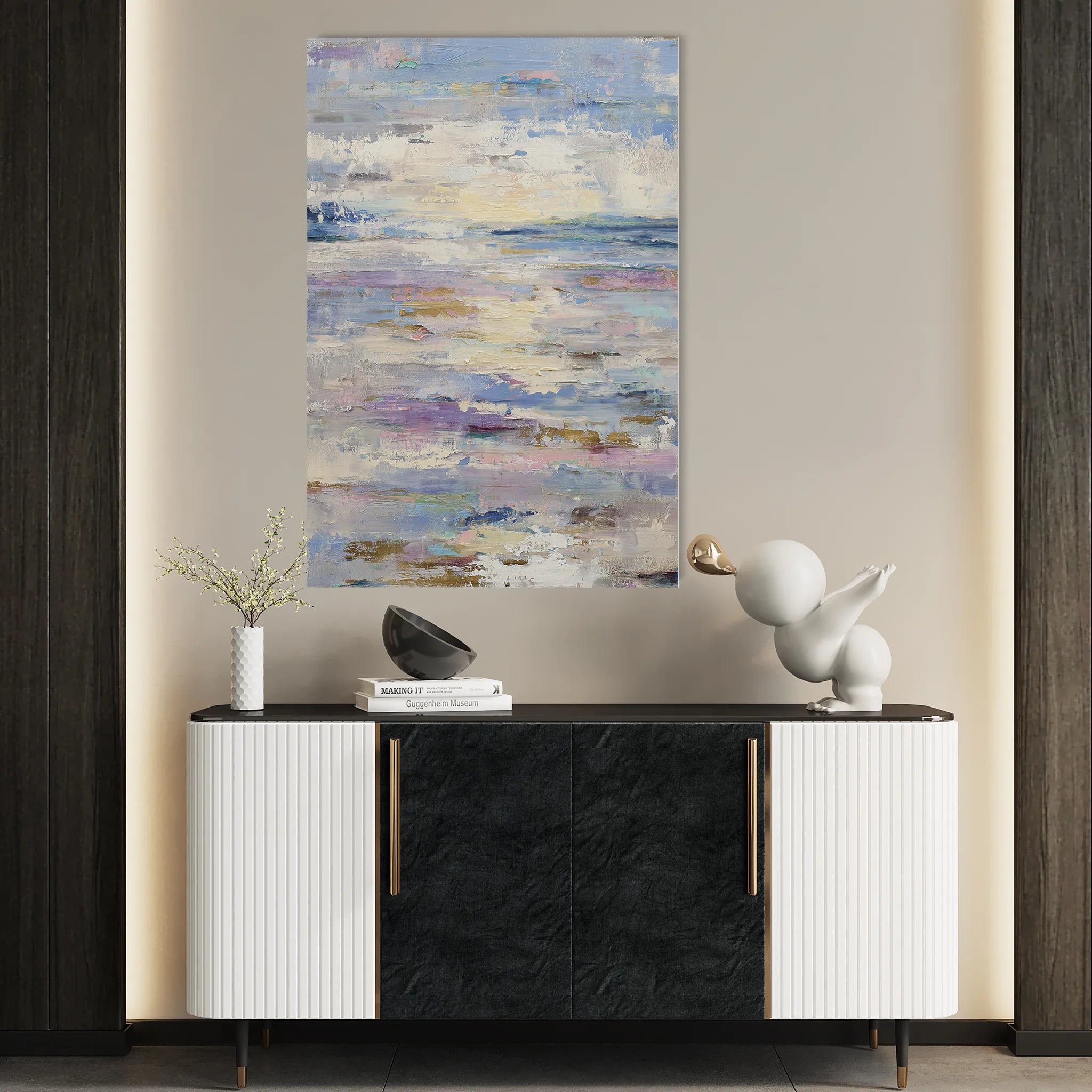 Abstract 1819 Canvas Art 60 x 40 cm / Black