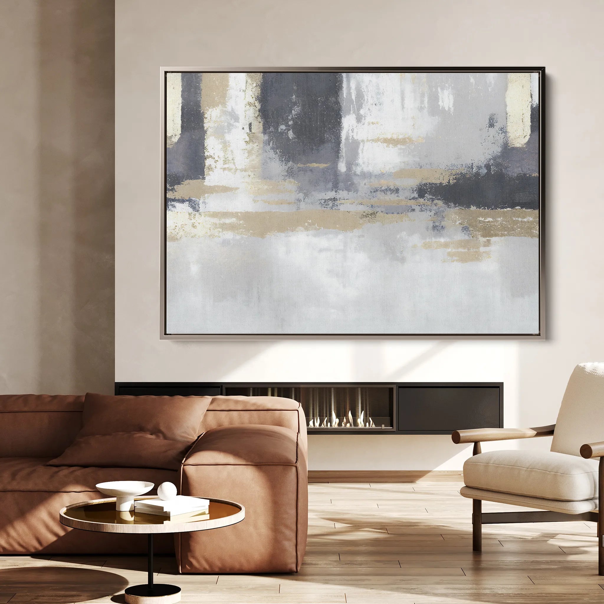 Abstract 182 Canvas Art 60 x 40 cm / Black