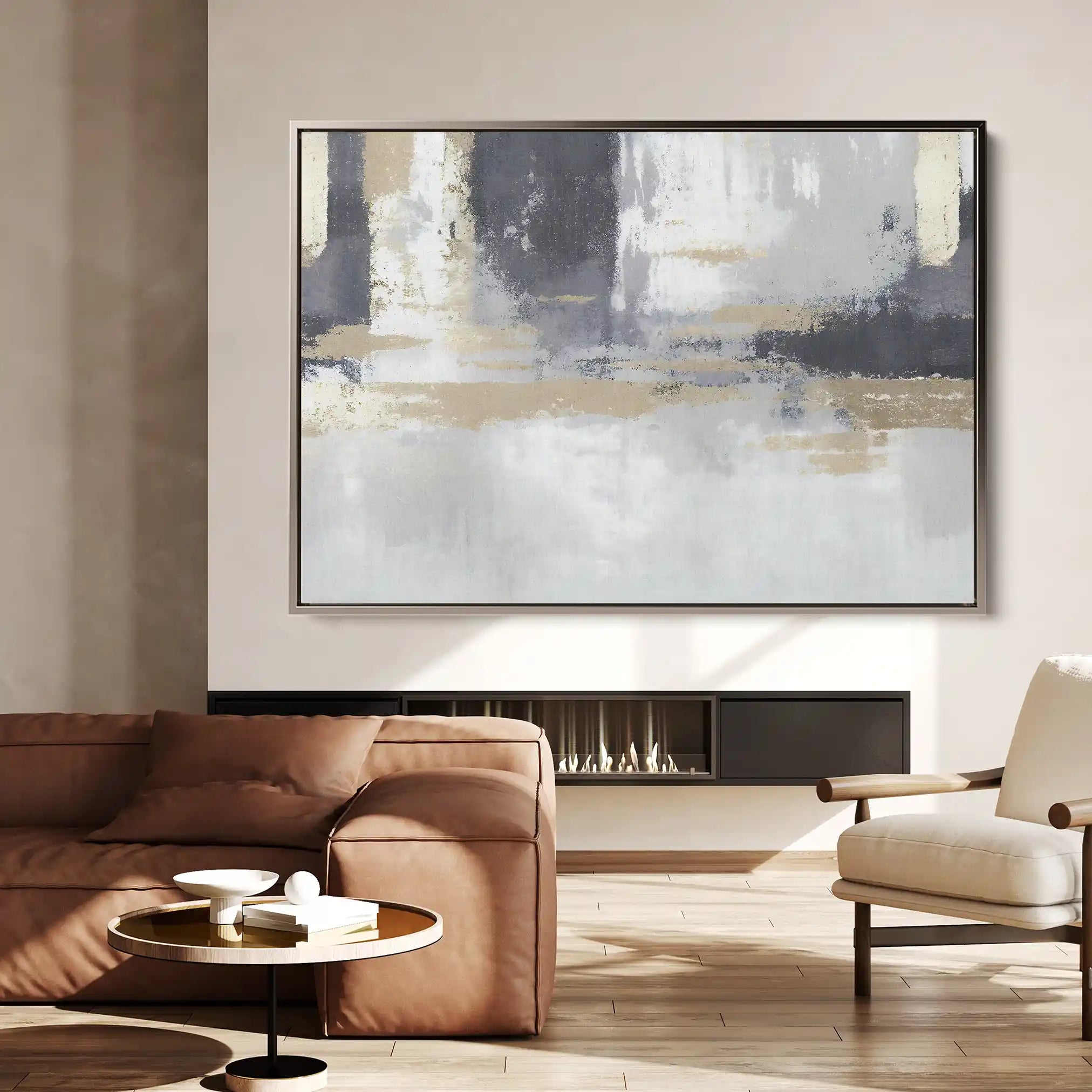 Abstract 182 Canvas Art 60 x 40 cm / Black