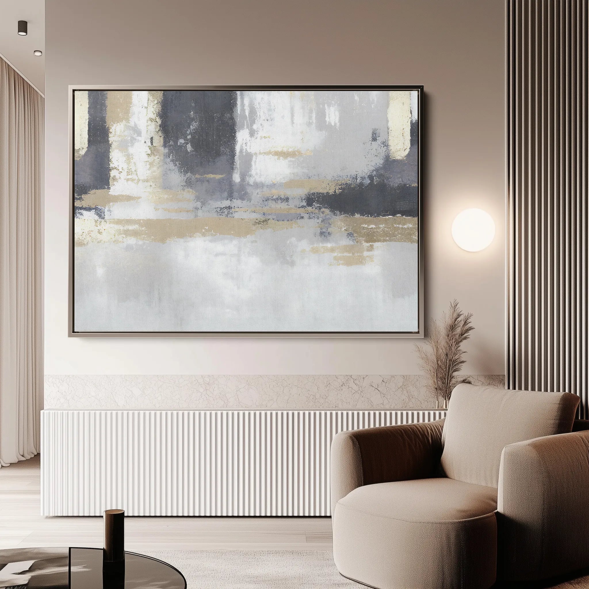 Abstract 182 Canvas Art 60 x 40 cm / Black