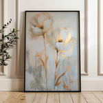 Floral 182 Canvas Art 60 x 40 cm / Black