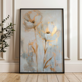 Floral 182 Canvas Art 60 x 40 cm / Black
