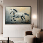 Horses 182 Canvas Art 60 x 40 cm / Black