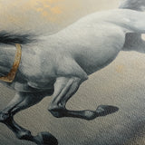 Horses 182 Canvas Art 60 x 40 cm / Black