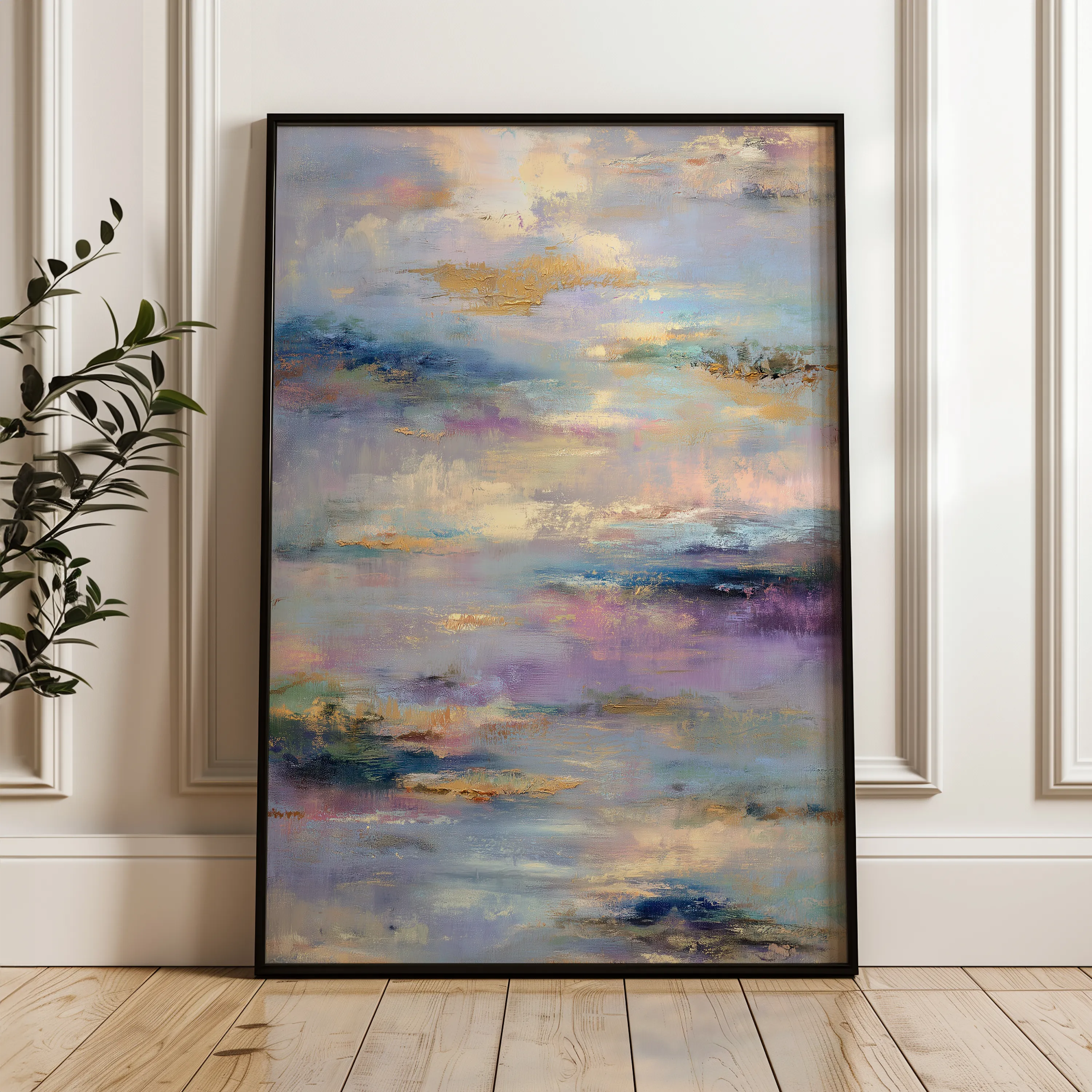 Abstract 1820 Canvas Art 60 x 40 cm / Black