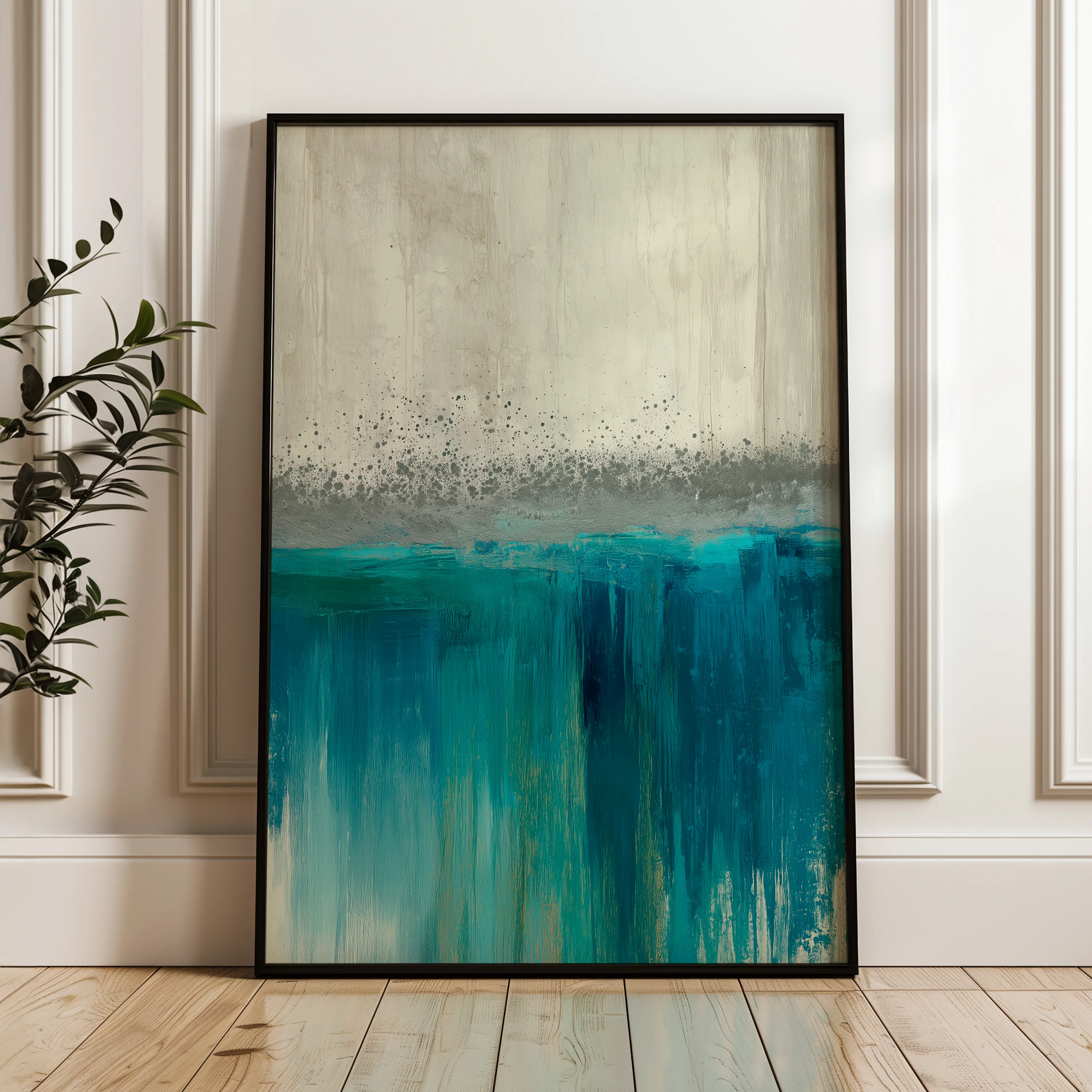 Abstract 1821 Canvas Art 60 x 40 cm / Black