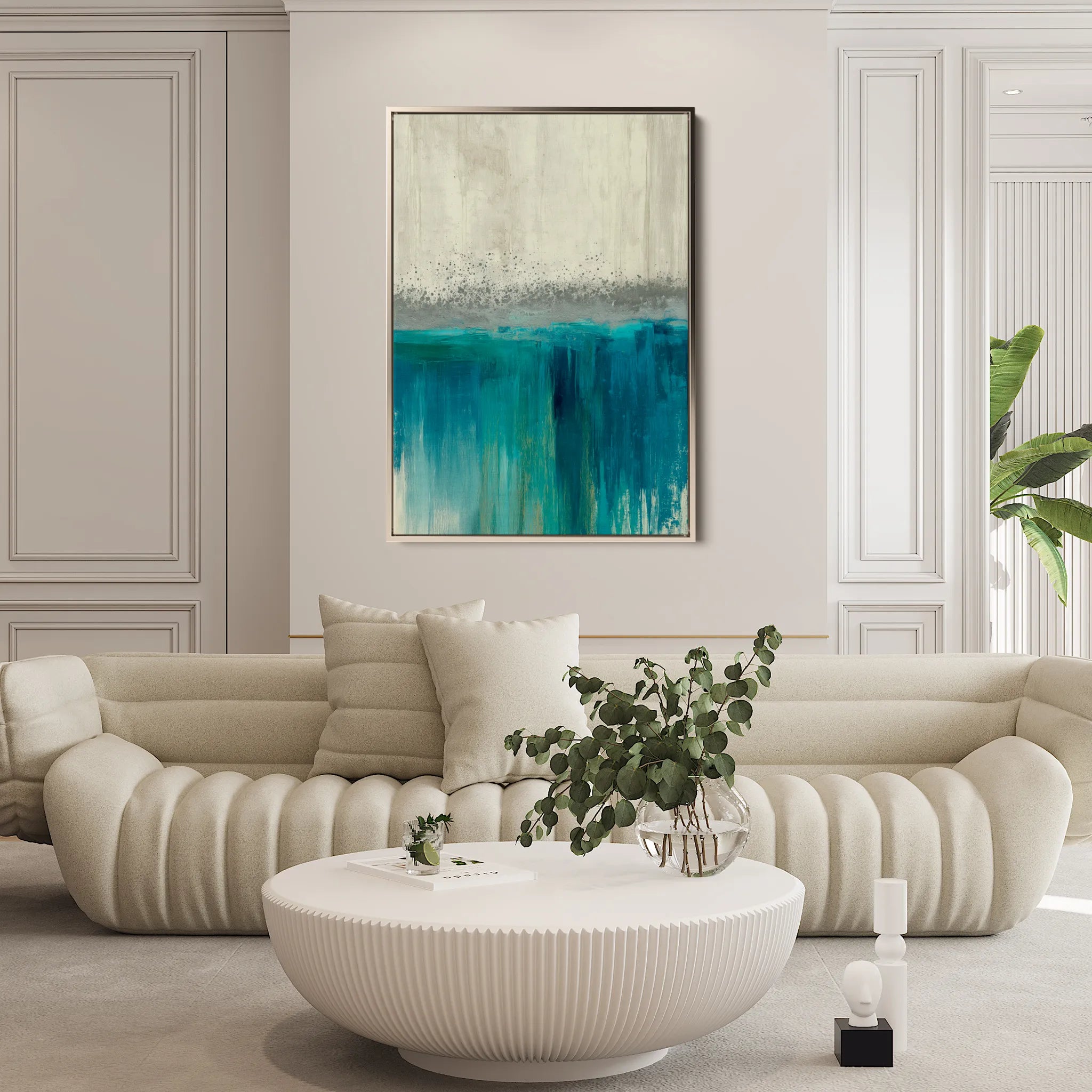 Abstract 1821 Canvas Art 60 x 40 cm / Black