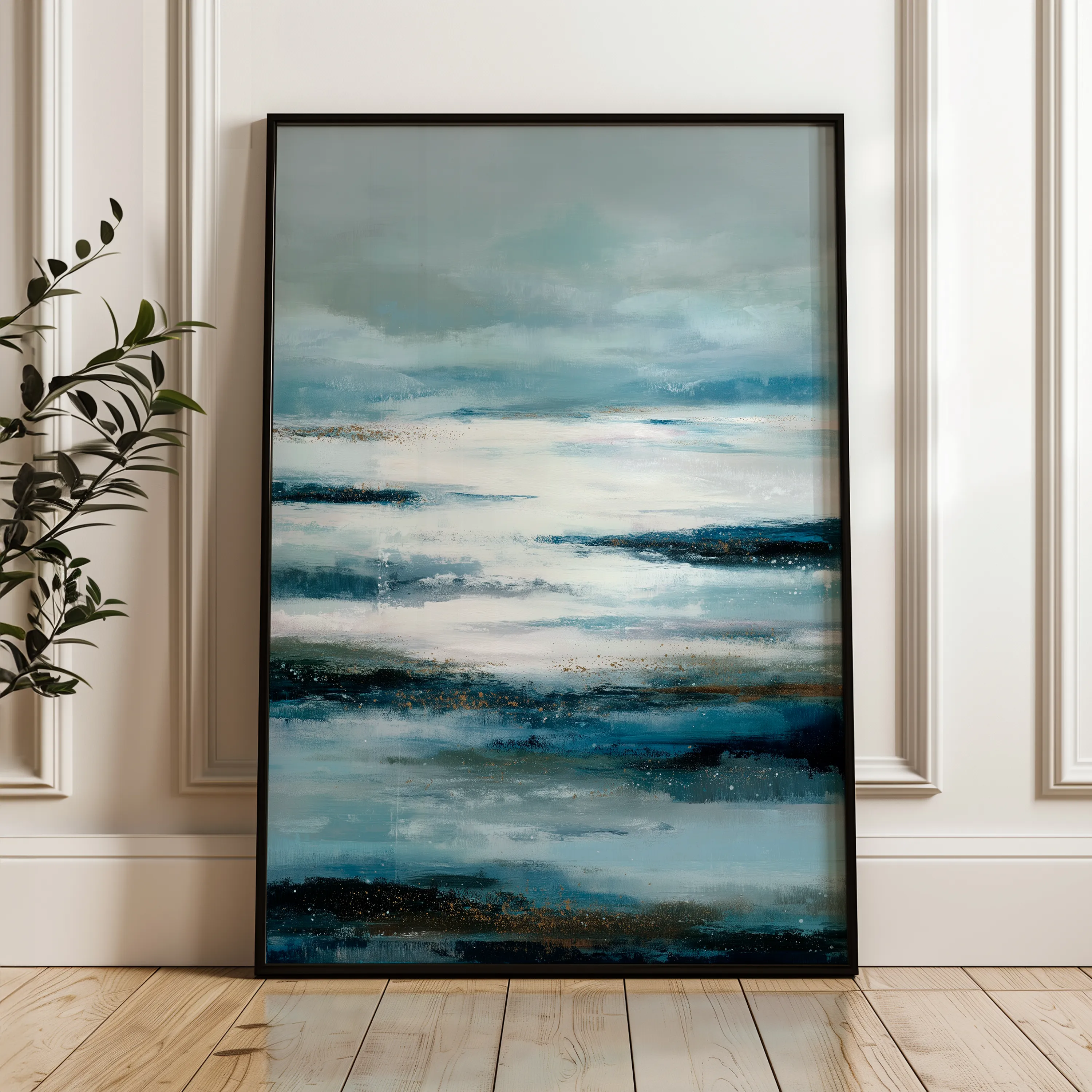 Abstract 1822 Canvas Art 60 x 40 cm / Black