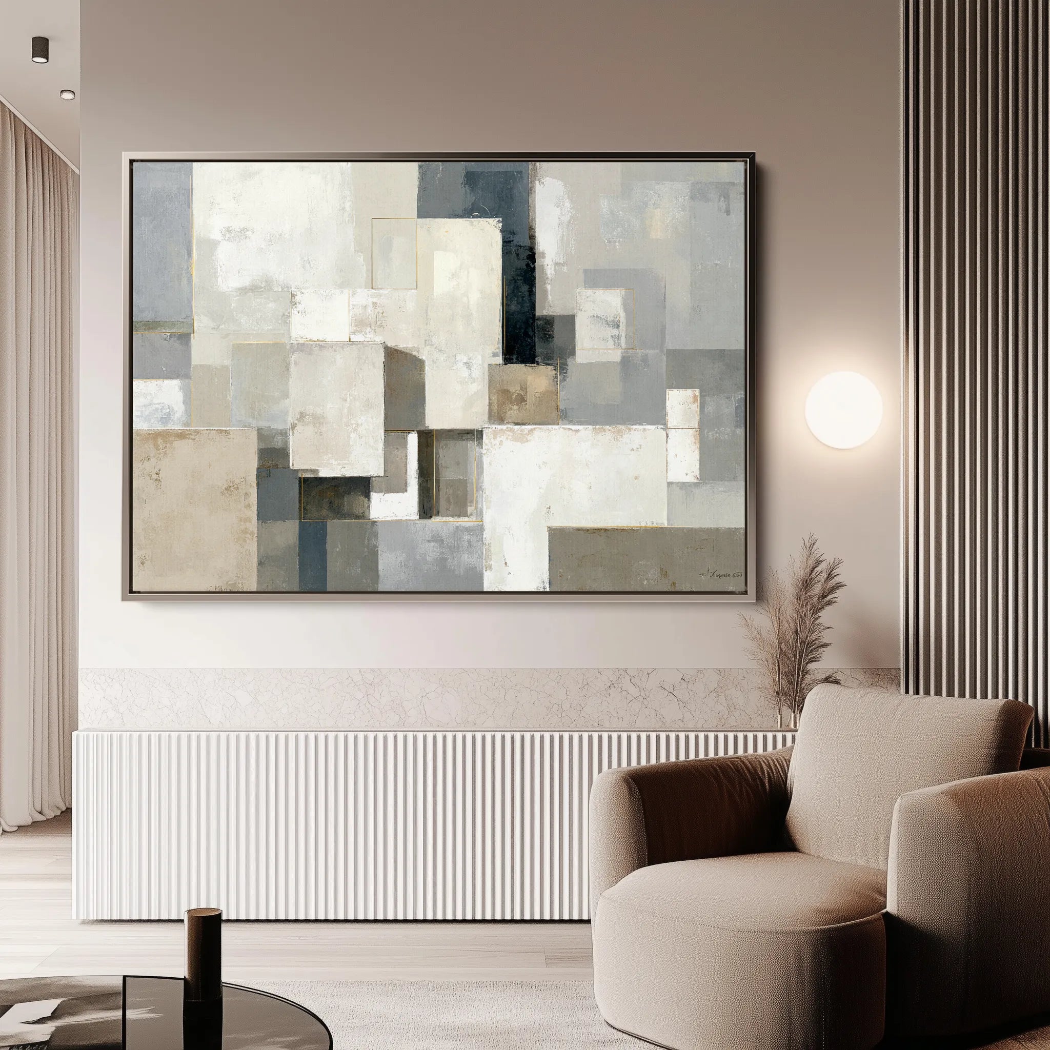 Abstract 1823 Canvas Art 60 x 40 cm / Black