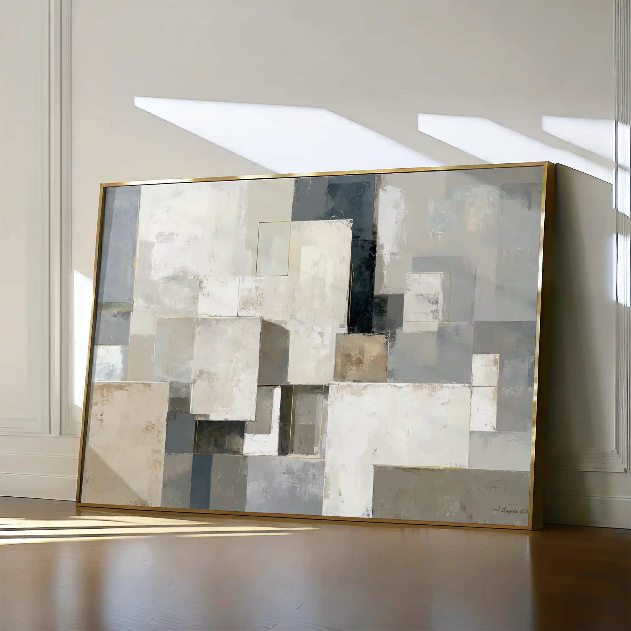 Abstract 1823 Canvas Art 60 x 40 cm / Black