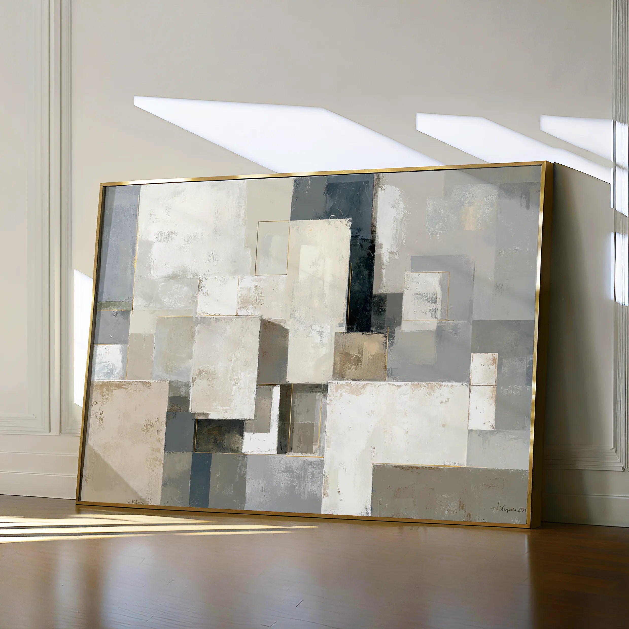 Abstract 1823 Canvas Art 60 x 40 cm / Black