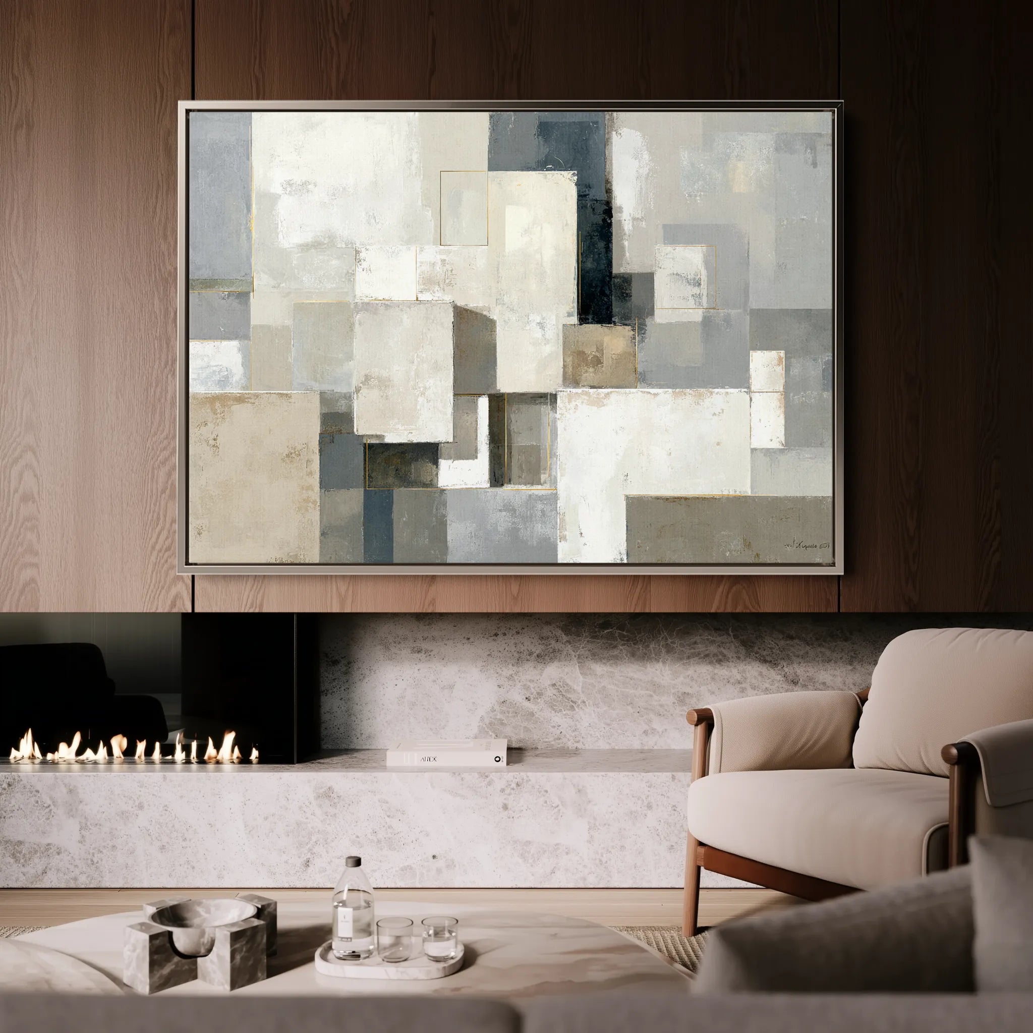 Abstract 1823 Canvas Art 60 x 40 cm / Black