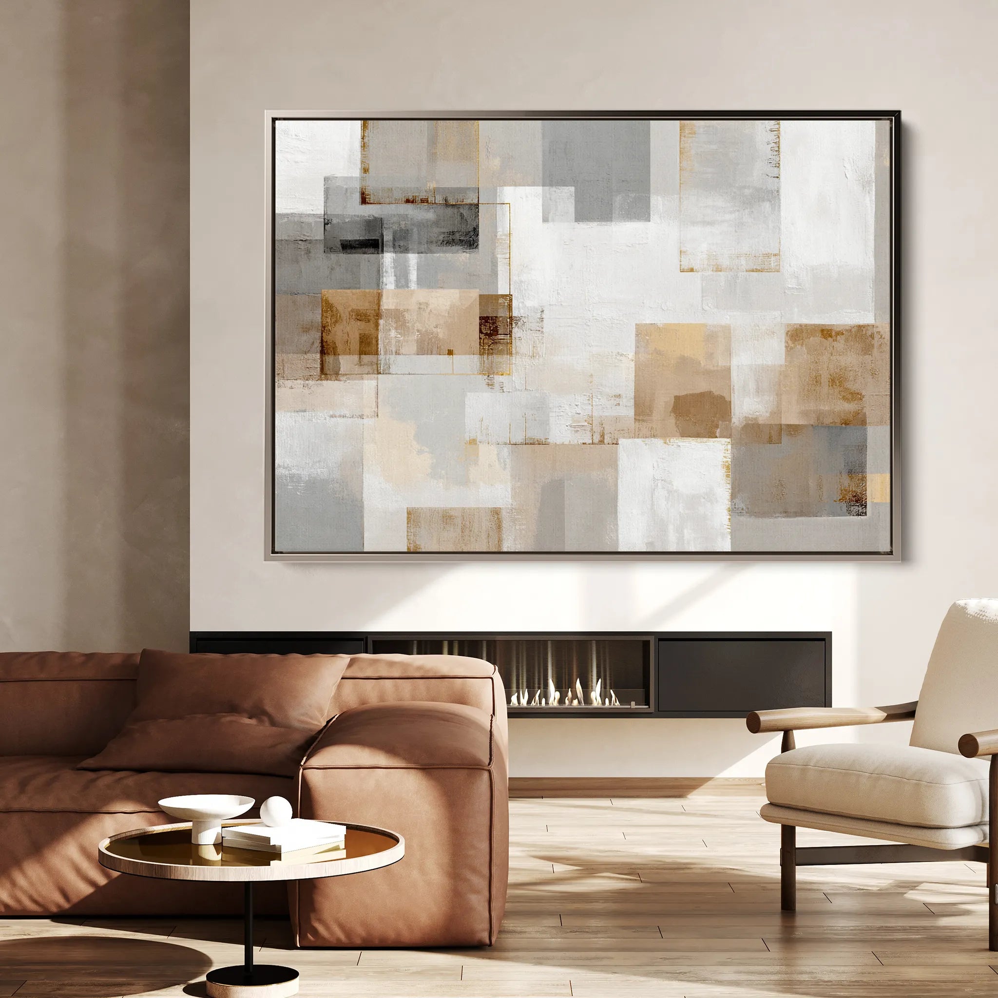 Abstract 1824 Canvas Art 60 x 40 cm / Black