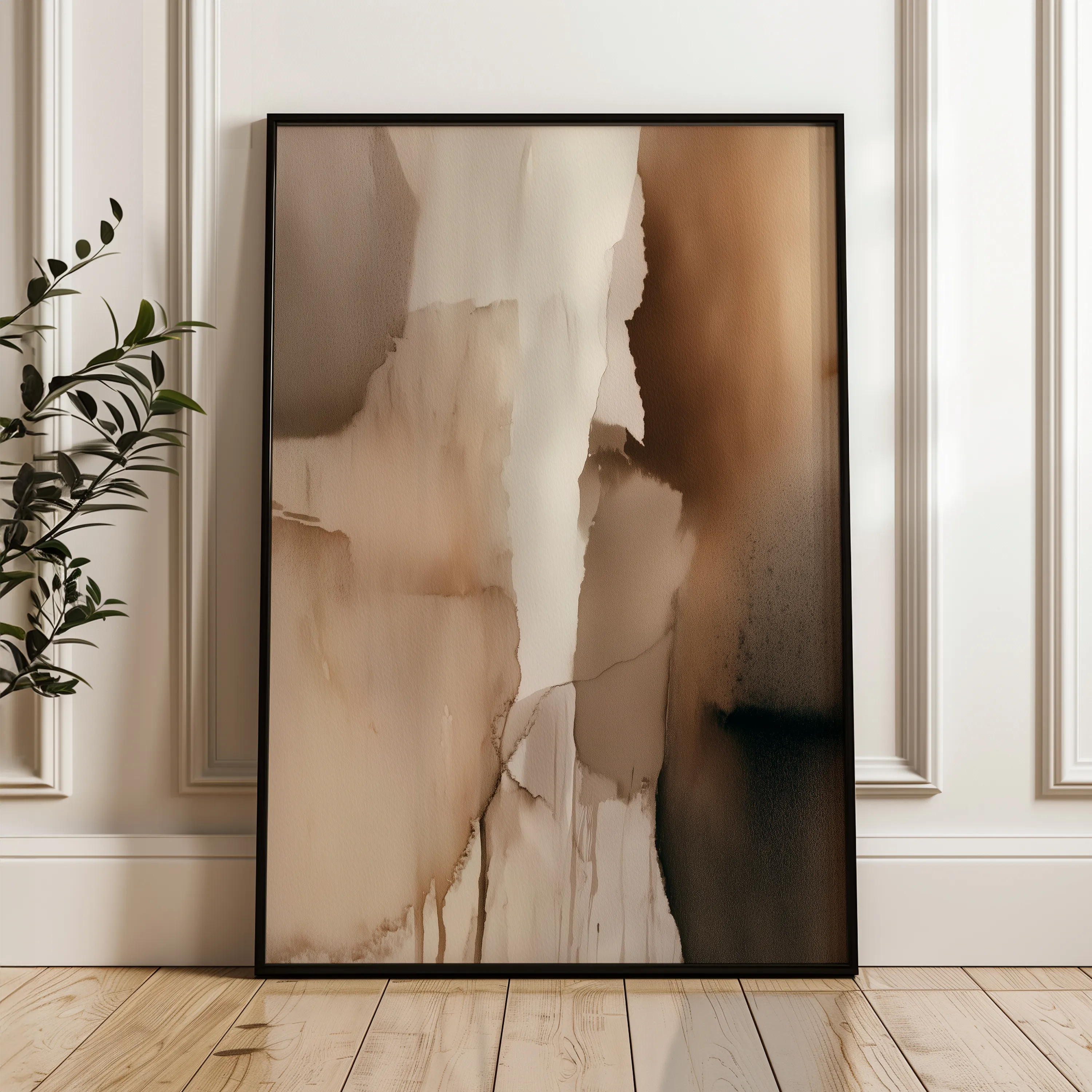 Abstract 1825 Canvas Art 60 x 40 cm / Black