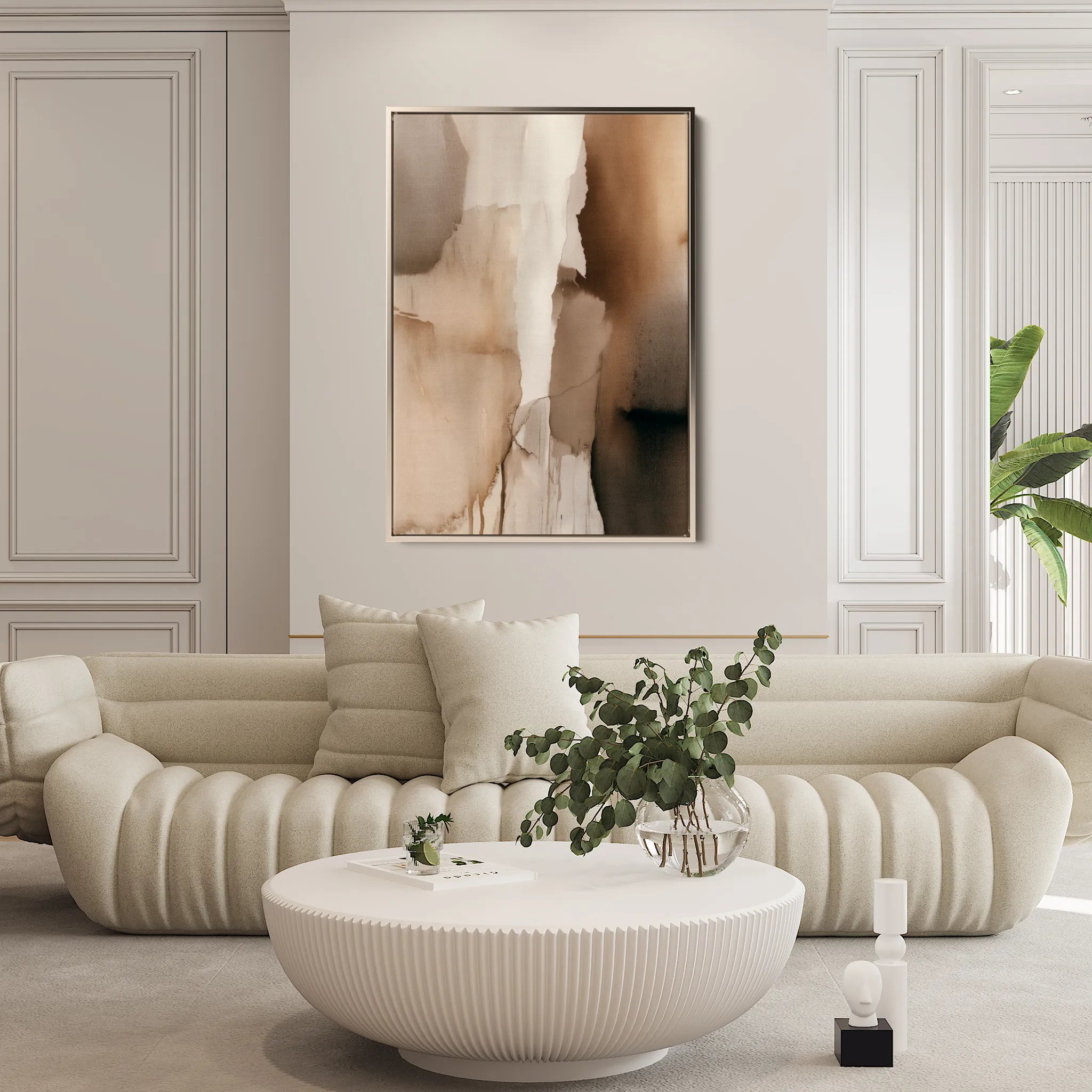 Abstract 1825 Canvas Art 60 x 40 cm / Black
