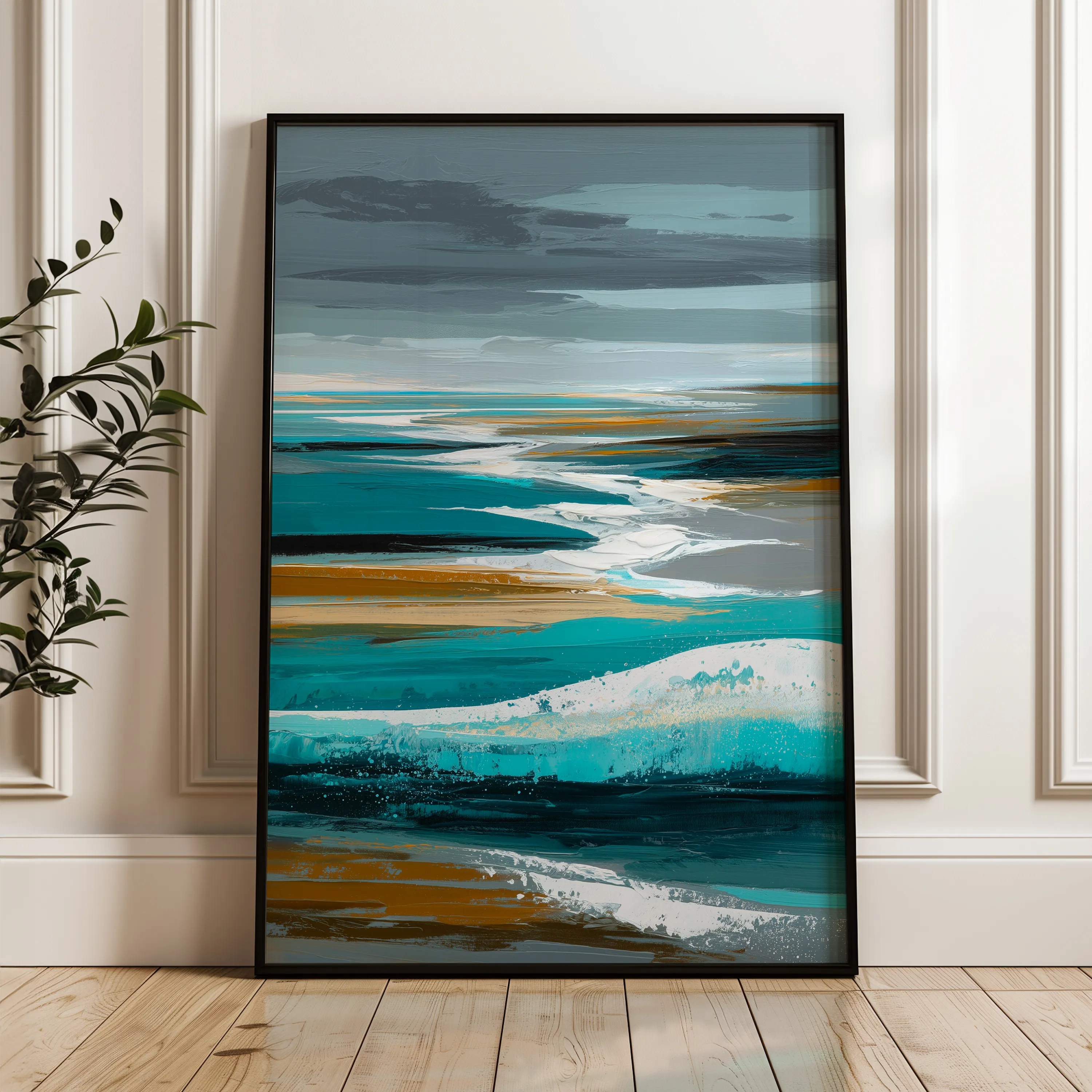 Abstract 1826 Canvas Art 60 x 40 cm / Black