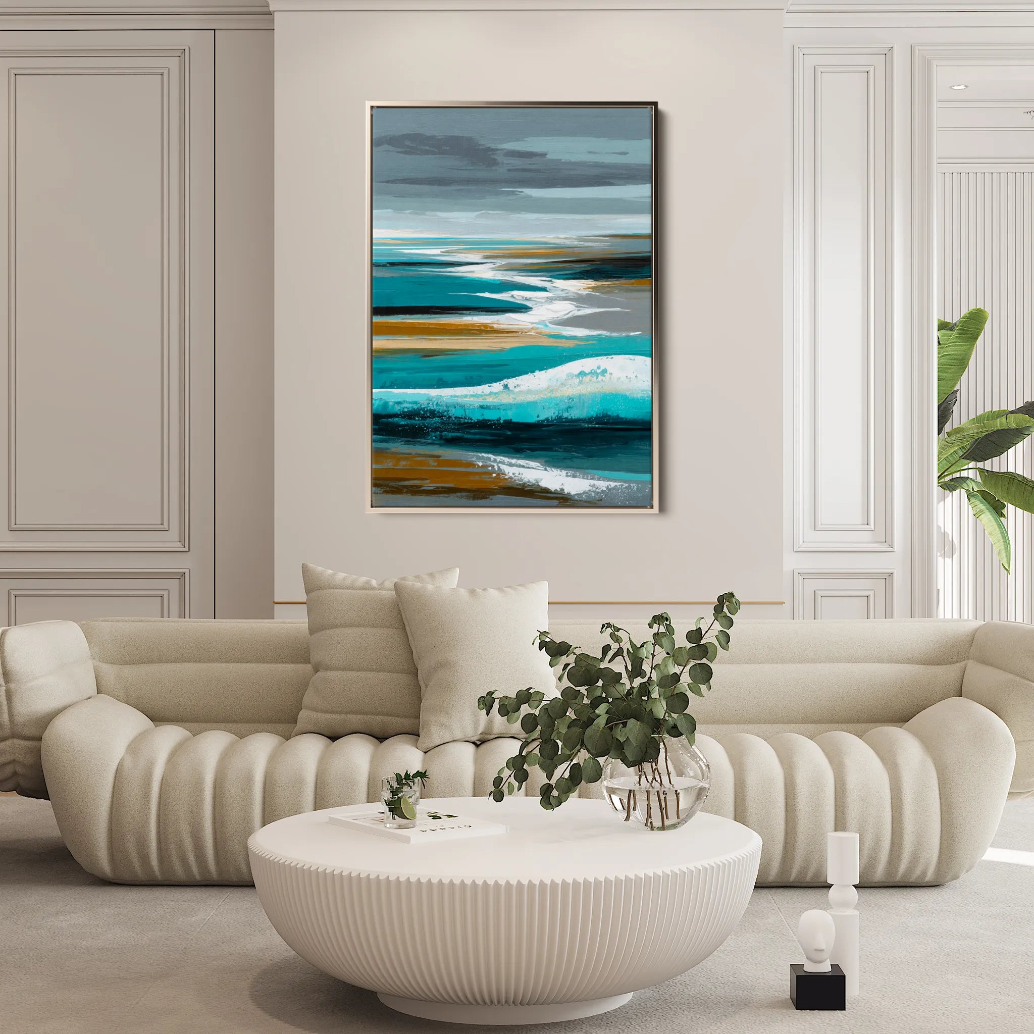 Abstract 1826 Canvas Art 60 x 40 cm / Black