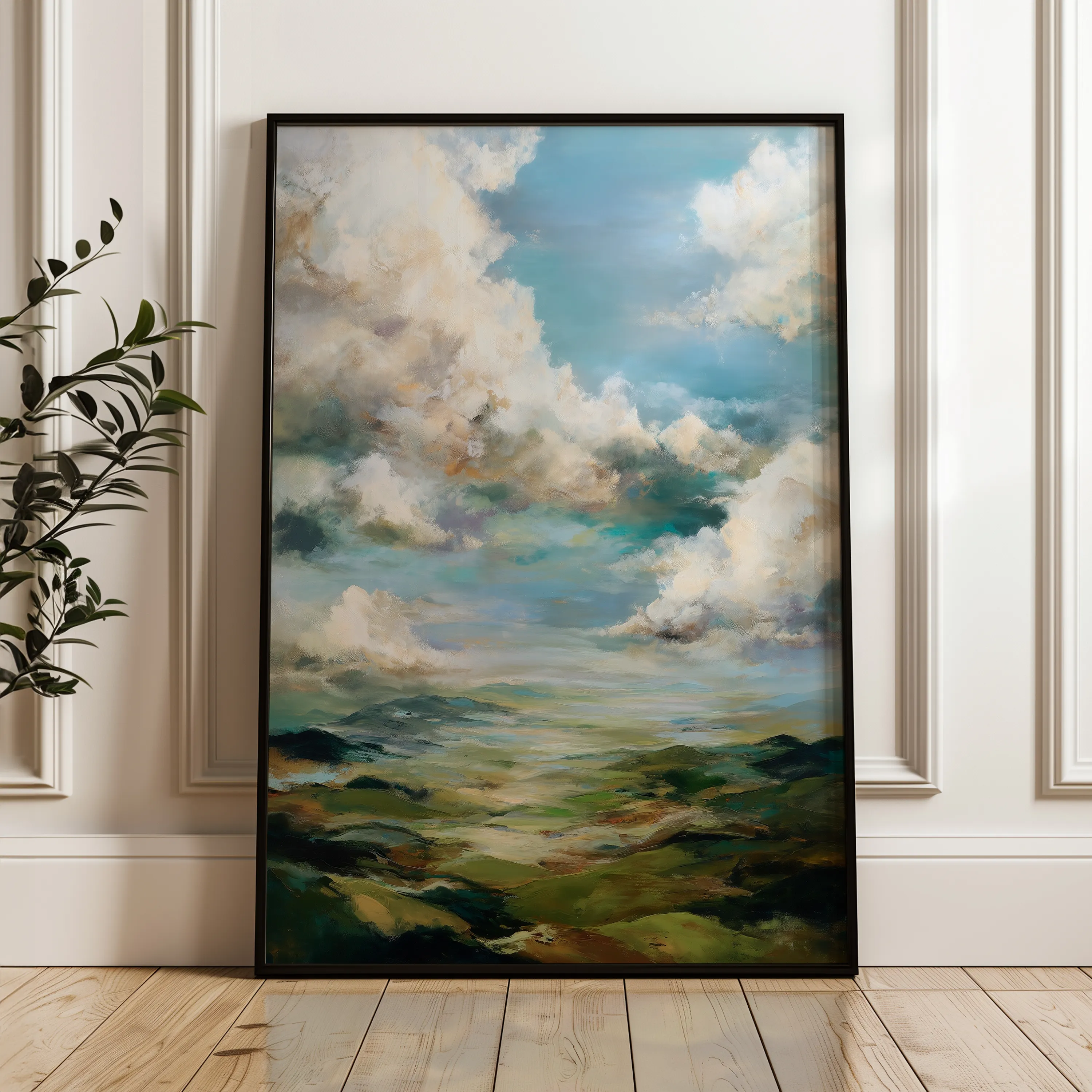 Abstract 1827 Canvas Art 60 x 40 cm / Black